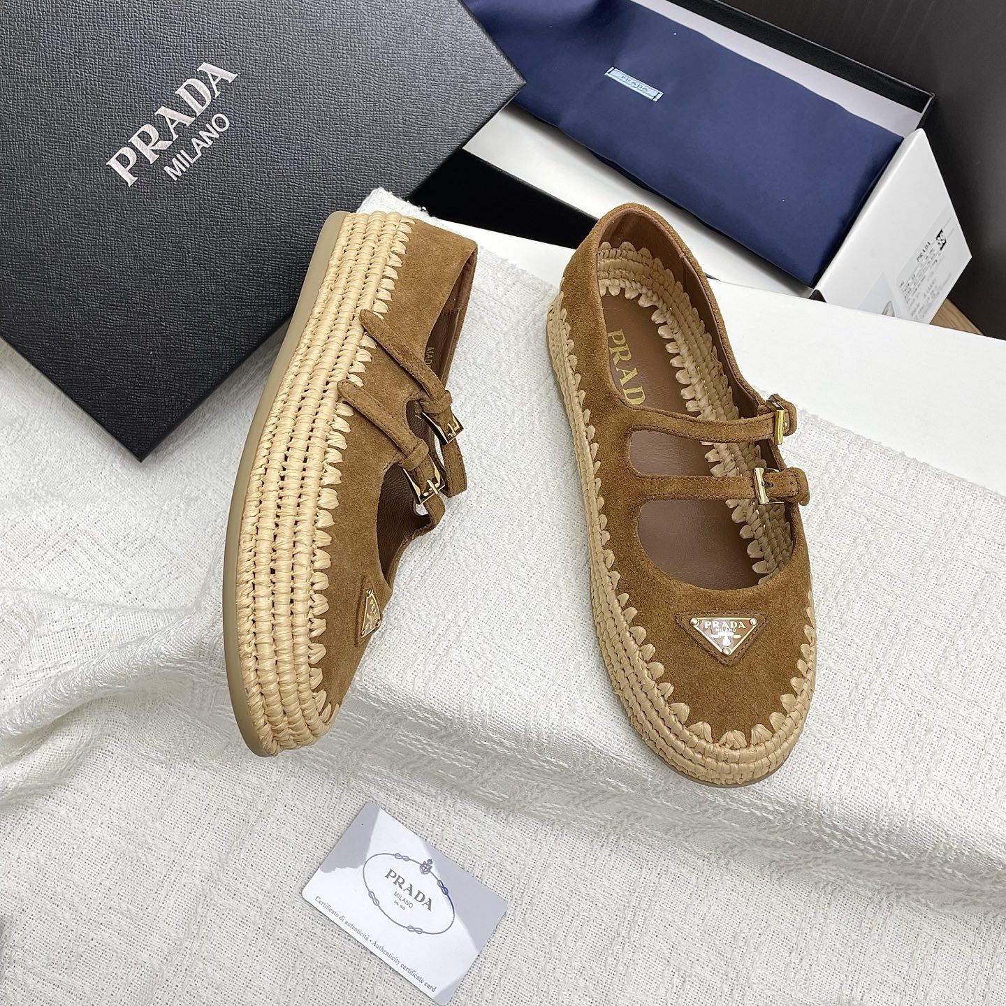 Prada Raffia Mary Jane Flats - Handwoven Designer Shoes for Women 6 i1748850536646 1439 0 4