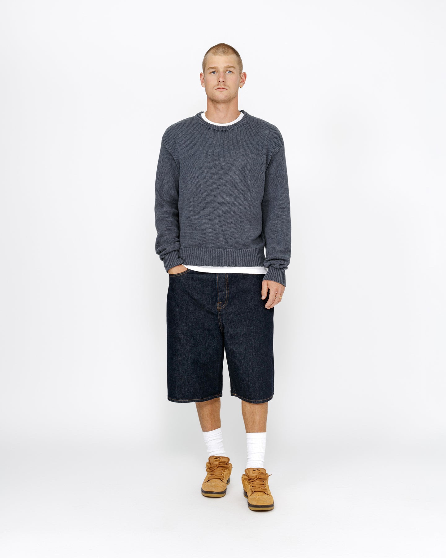 Stussy FW24 Surfman ICON Sweaters: Unisex Crew with Logo Print, Various Sizes and Colors - 图片 4