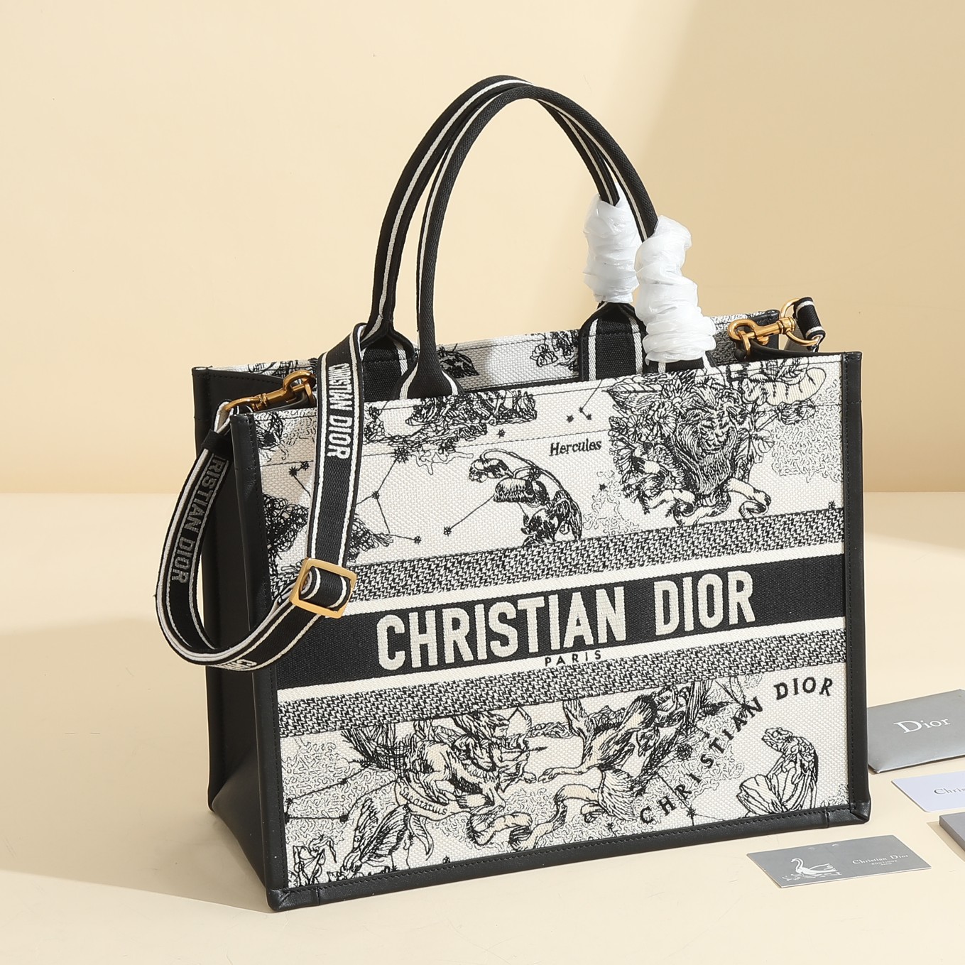 Dior Book Tote Taschen Handtaschen Tragetaschen Luxus kaufen 2024
 Weiß Stickerei Oblique