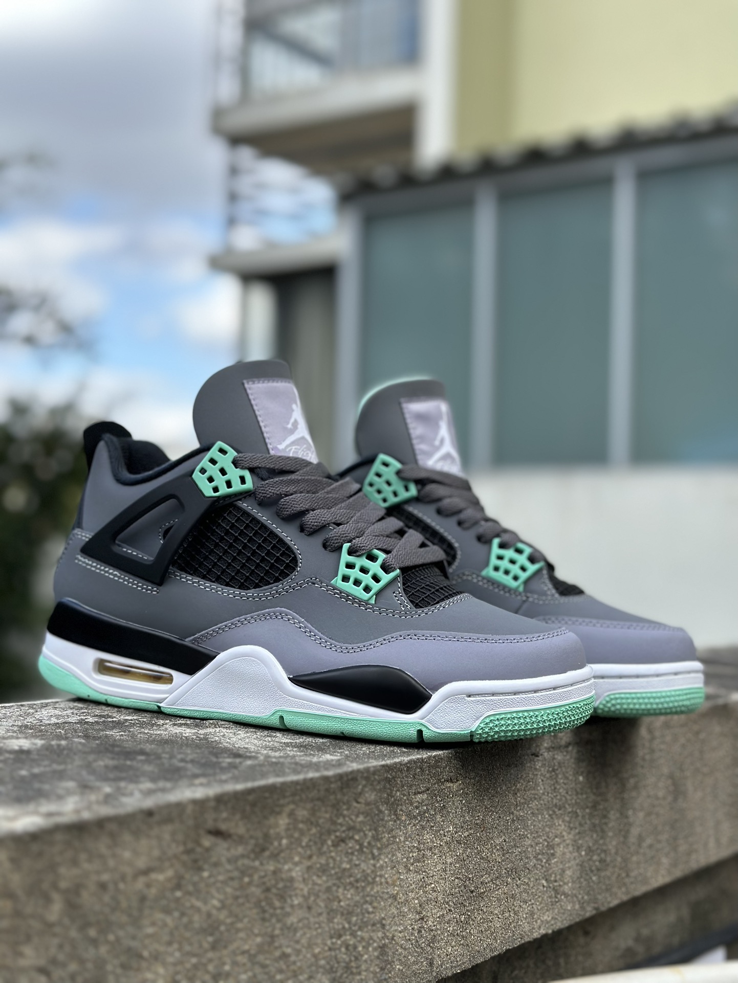 ¡¡Original puro!! Original puro, de fábrica original!! Air Jordan AJ4 Retro Gris Verde, versión de comercio e…