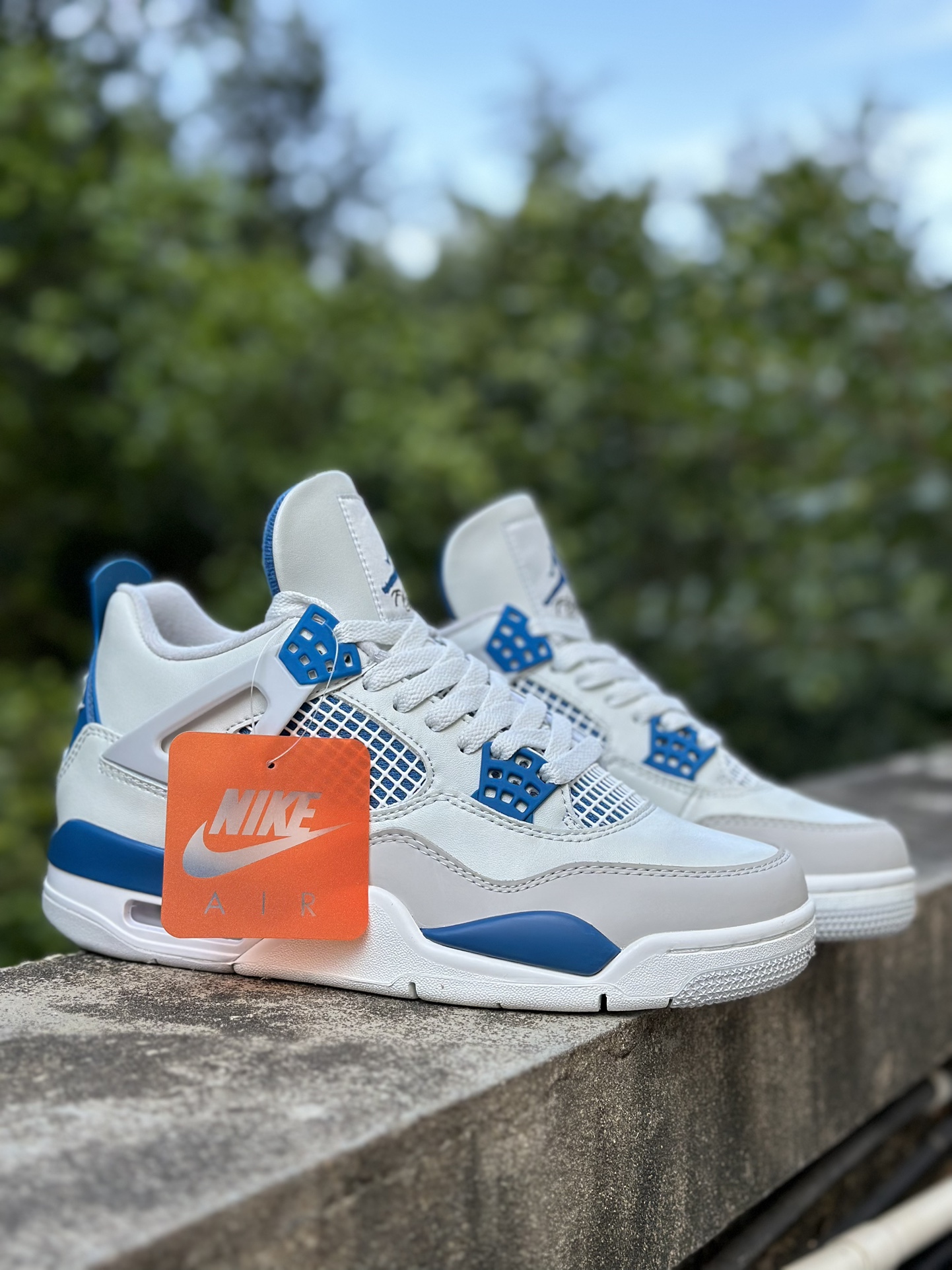 ¡¡Original puro‼️ Original puro, de fábrica‼️ Air Jordan AJ4 Retro Nuevo Blanco Azul, versión de exportación,…