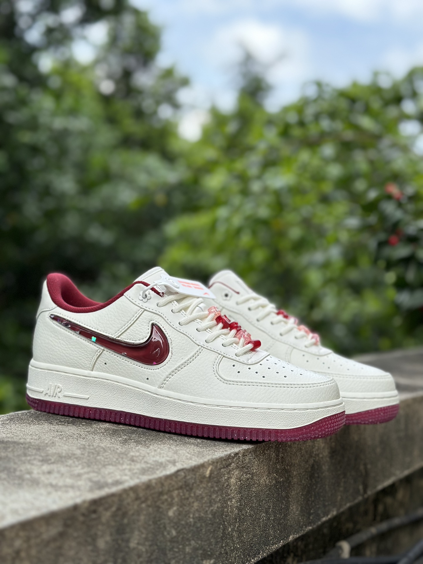 本地支持NikeAirForce1Low情人节果冻空军一号低帮休闲运动板鞋官方同步原装级别原楦头原纸板打