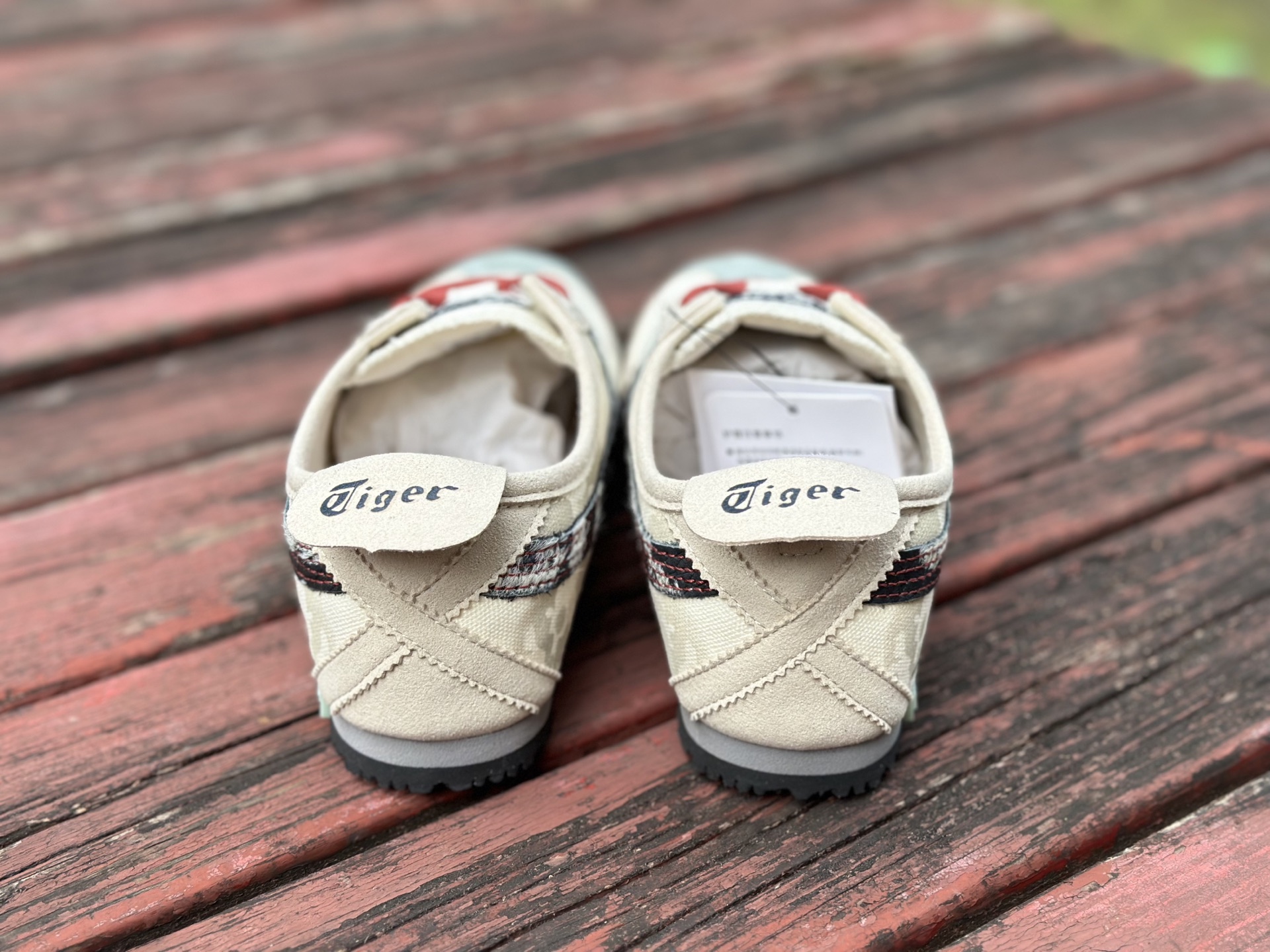 定制球鞋 Onitsuka Tiger鬼塚虎 MEXICO 66 熊猫恶作剧 CNY 蛇年 低帮 生活休闲鞋 男女同款 棕黑红 1183A360-205