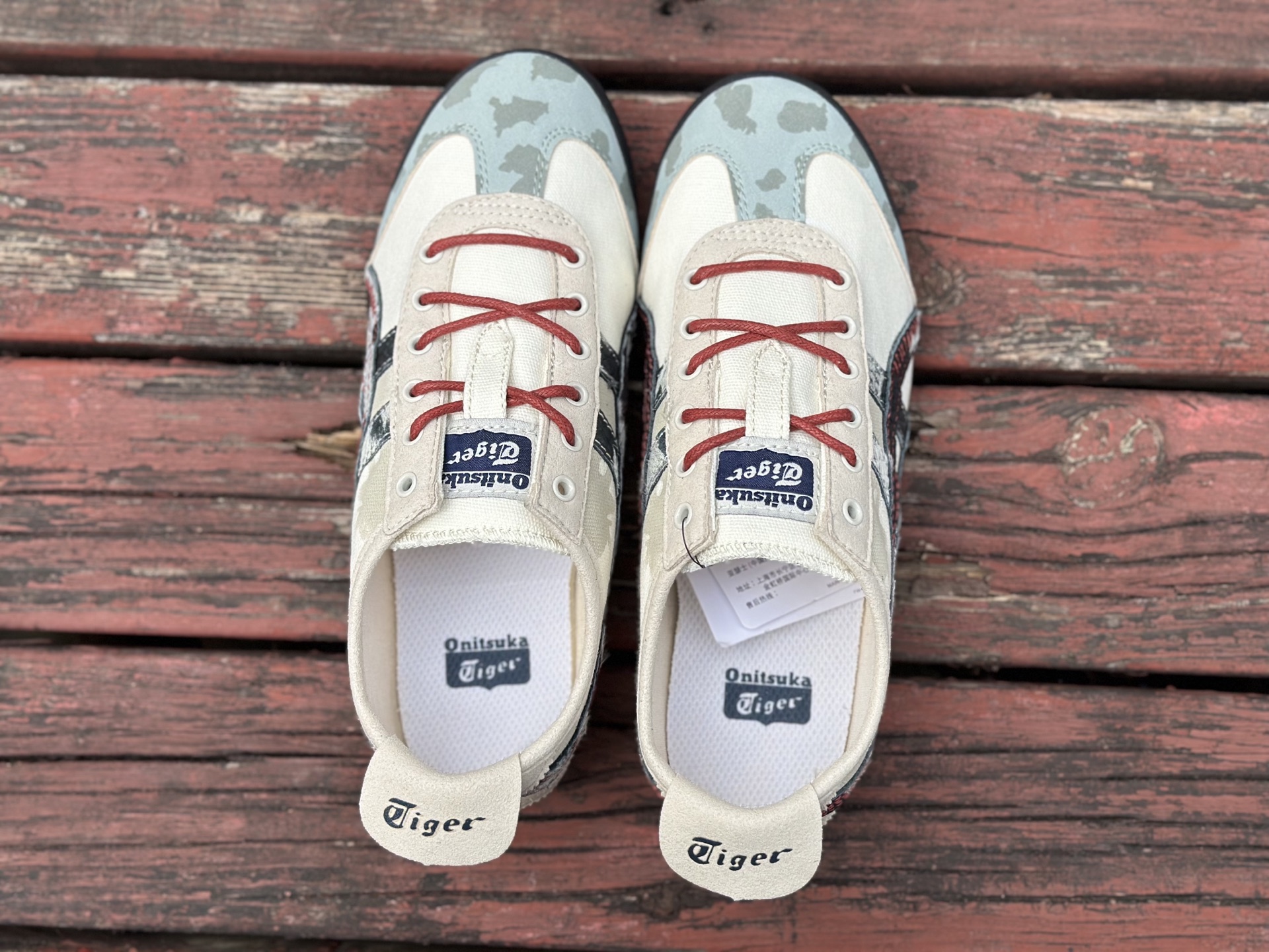 定制球鞋 Onitsuka Tiger鬼塚虎 MEXICO 66 熊猫恶作剧 CNY 蛇年 低帮 生活休闲鞋 男女同款 棕黑红 1183A360-205