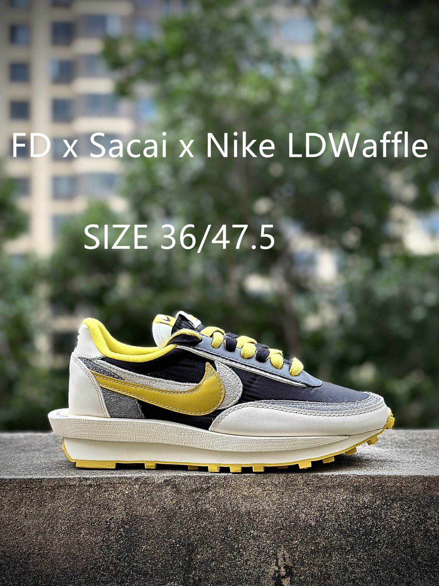 🈴双十一福利纯原福利特价 Sacai x NK LDWaffle Daybreak 灰黑黄MD缓震大底 