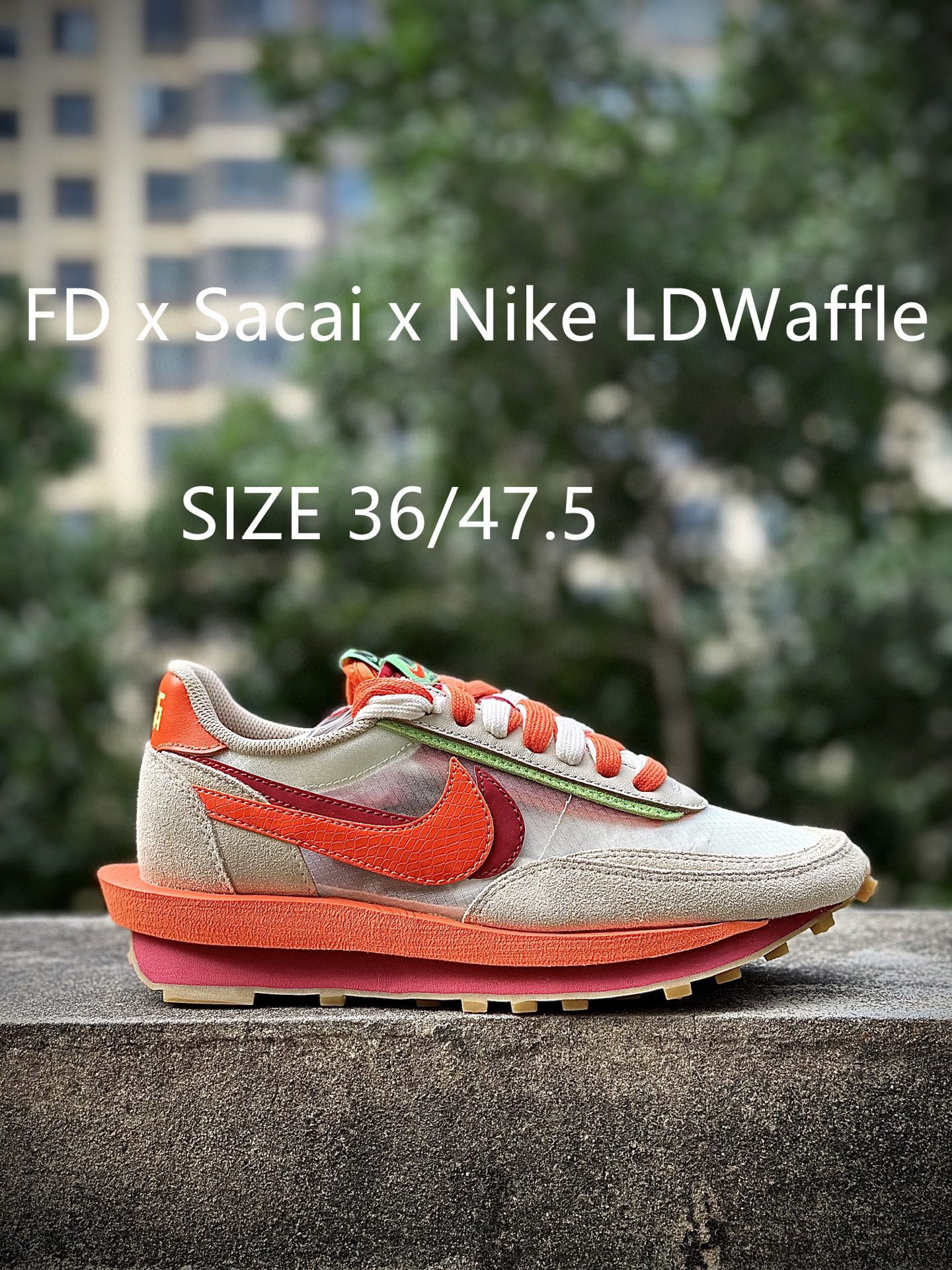 🈴双十一福利纯原福利特价 Sacai x NK LDWaffle Daybreak 灰黑黄MD缓震大底 