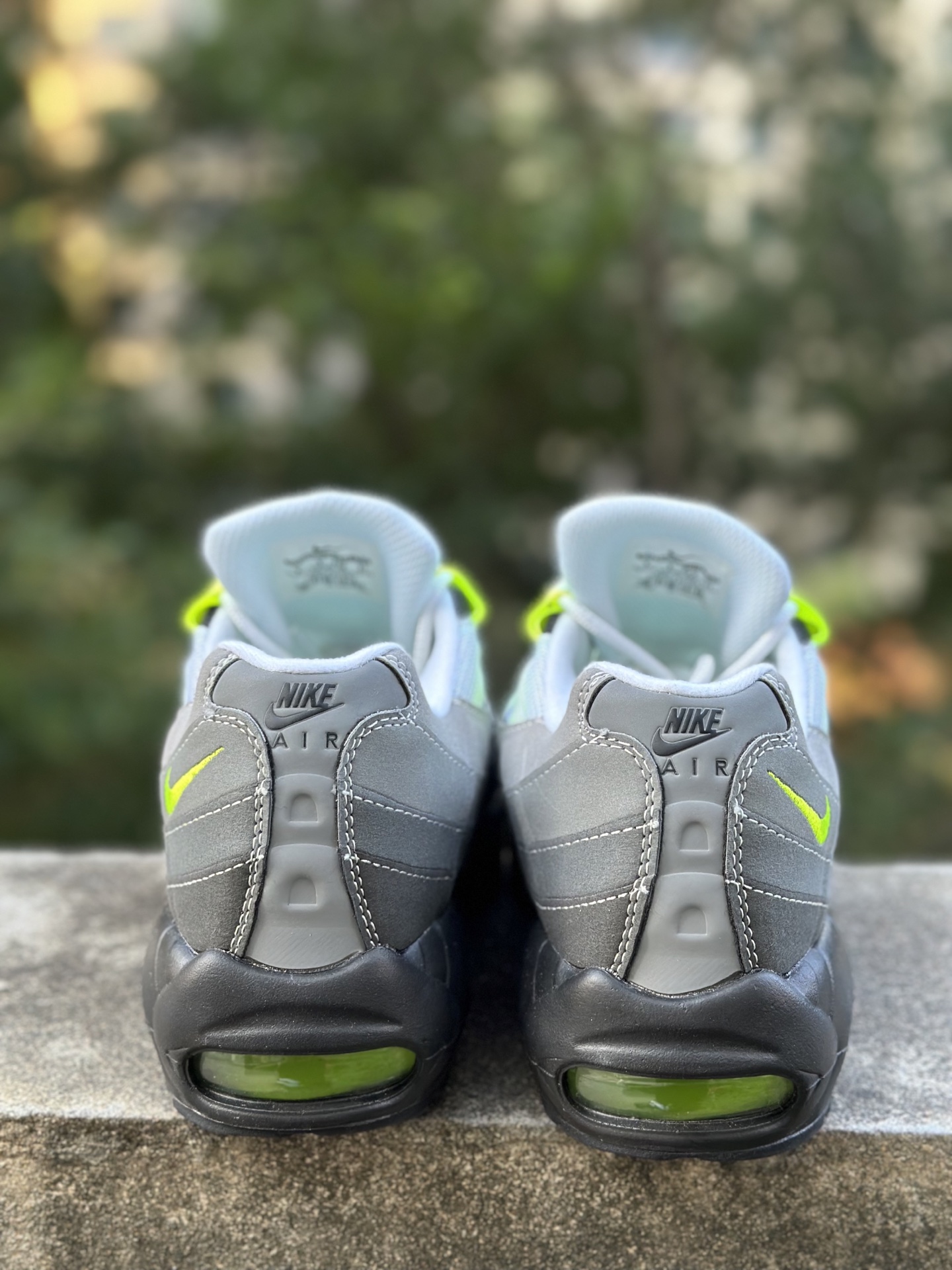 NK Air Max 95 荧光绿 潮流百搭 气垫缓震慢跑鞋 307962-002