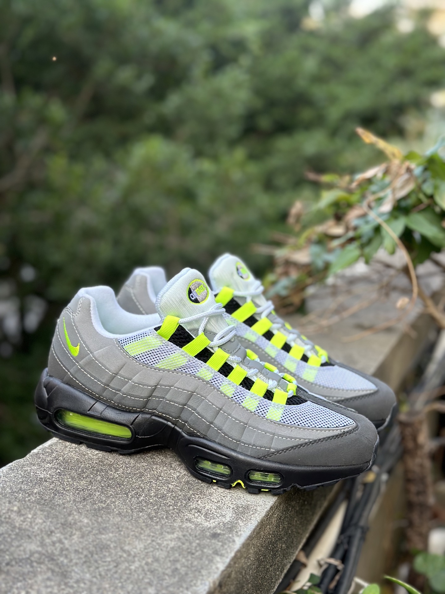 NK Air Max 95 荧光绿 潮流百搭 气垫缓震慢跑鞋 307962-002