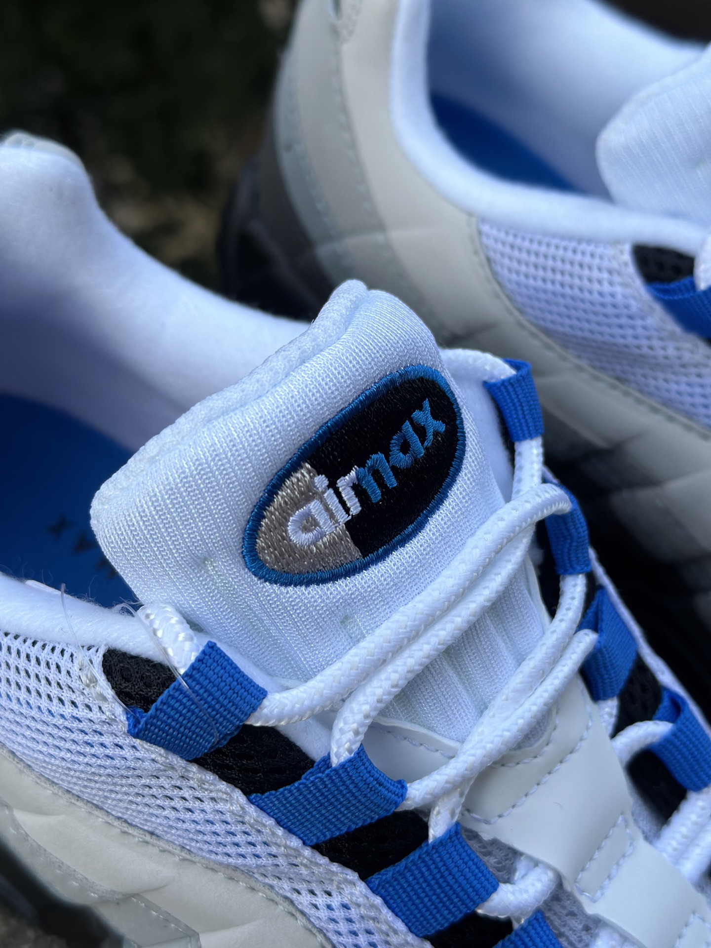 NK Air Max 95 灰白蓝 潮流百搭 气垫缓震慢跑鞋 609048-104