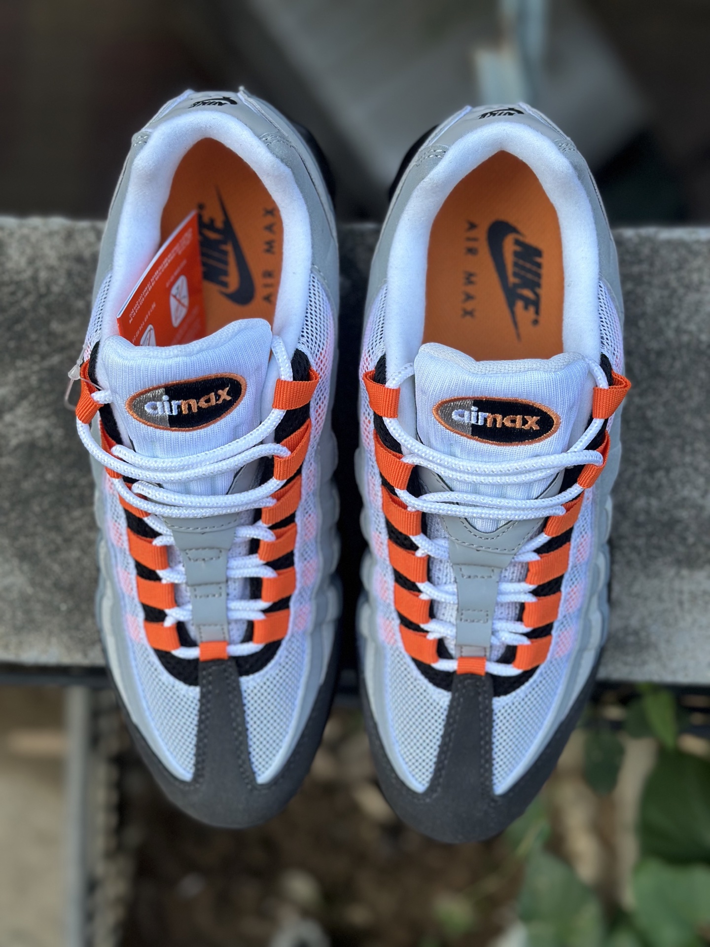 NK Air Max 95 灰红 潮流百搭 气垫缓震慢跑鞋 HM4740-005