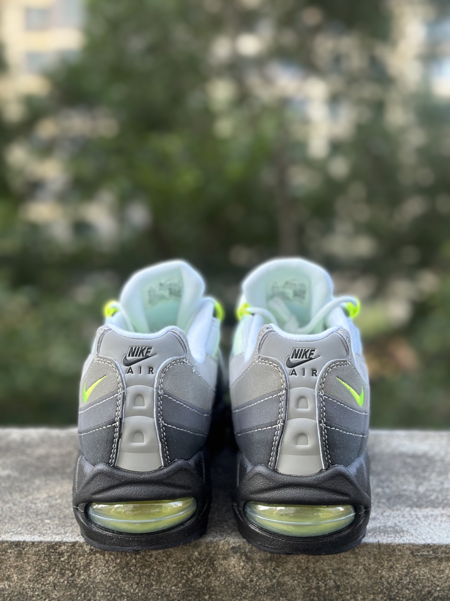 NK Air Max 95 荧光绿 潮流百搭 气垫缓震慢跑鞋