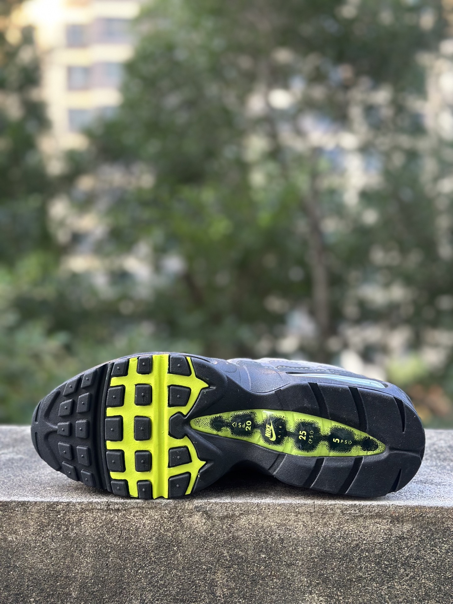 NK Air Max 95 荧光绿 潮流百搭 气垫缓震慢跑鞋