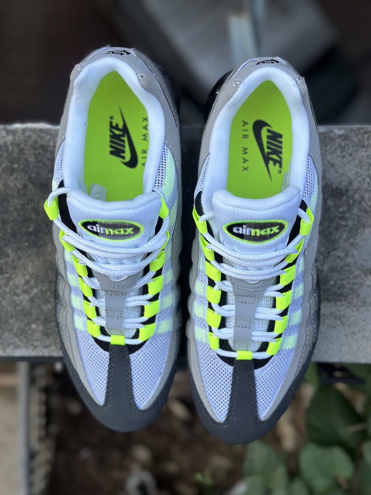 NK Air Max 95 荧光绿 潮流百搭 气垫缓震慢跑鞋