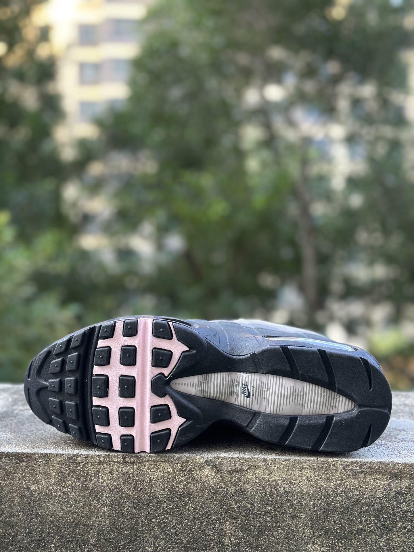 260 NK Air Max 95 灰白浅粉 潮流百搭 气垫缓震慢跑鞋