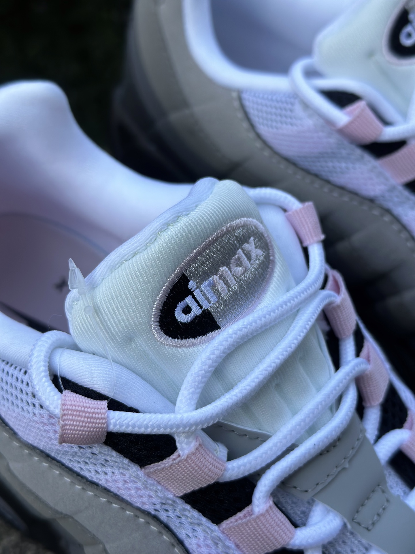 260 NK Air Max 95 灰白浅粉 潮流百搭 气垫缓震慢跑鞋