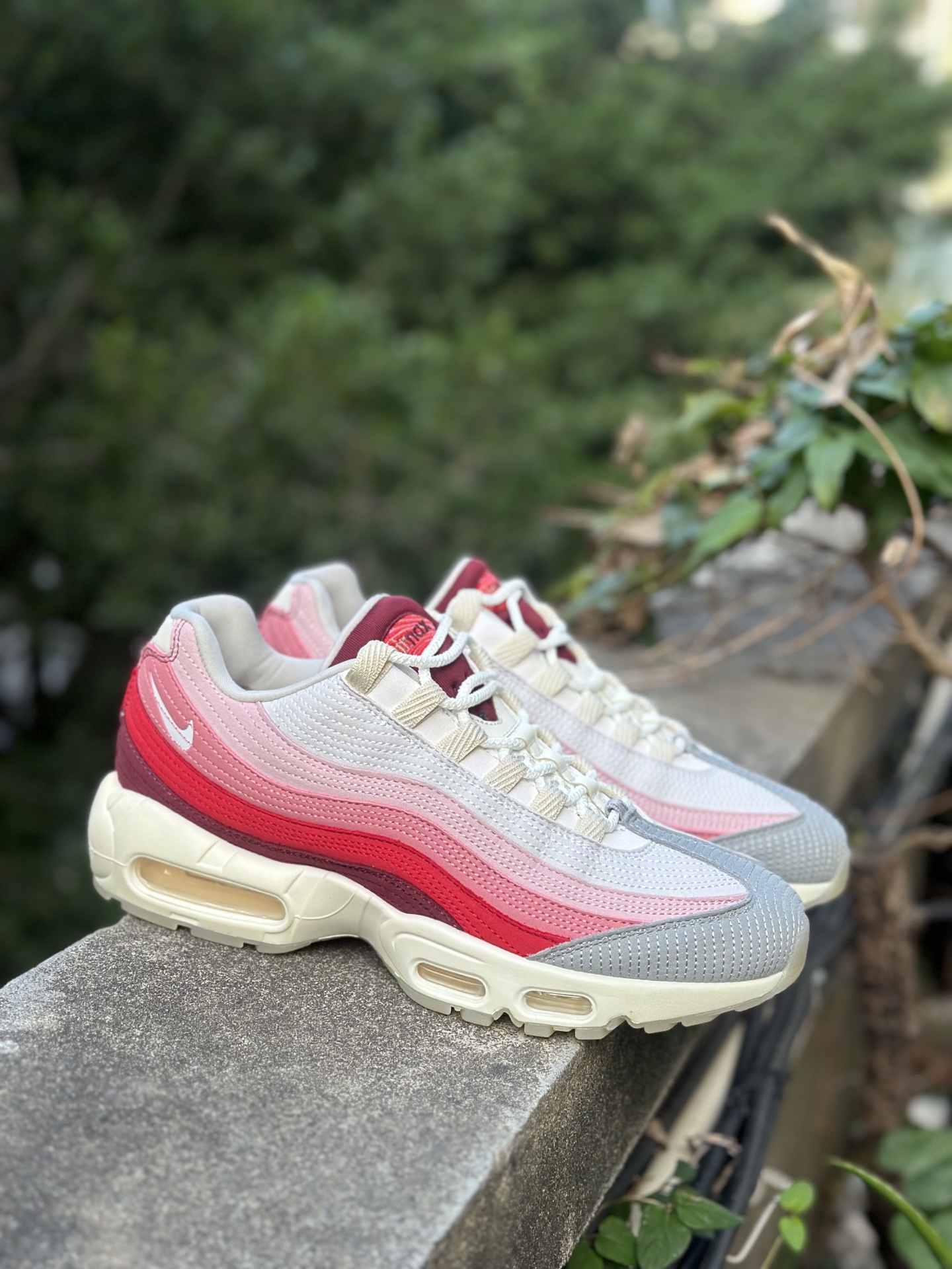 NK Air Max 95 白粉 潮流百搭 气垫缓震慢跑鞋 DM0012-600