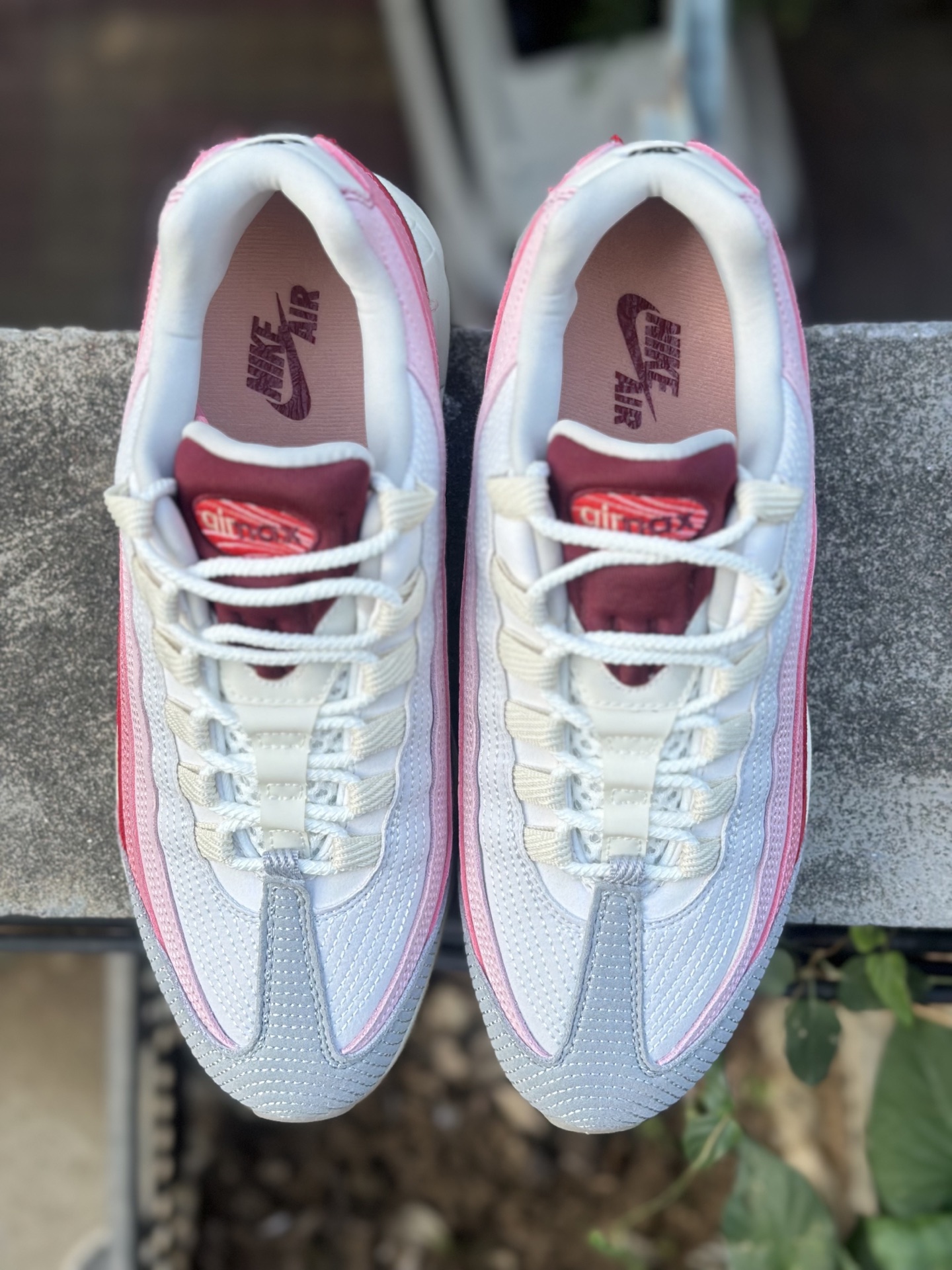 NK Air Max 95 白粉 潮流百搭 气垫缓震慢跑鞋 DM0012-600