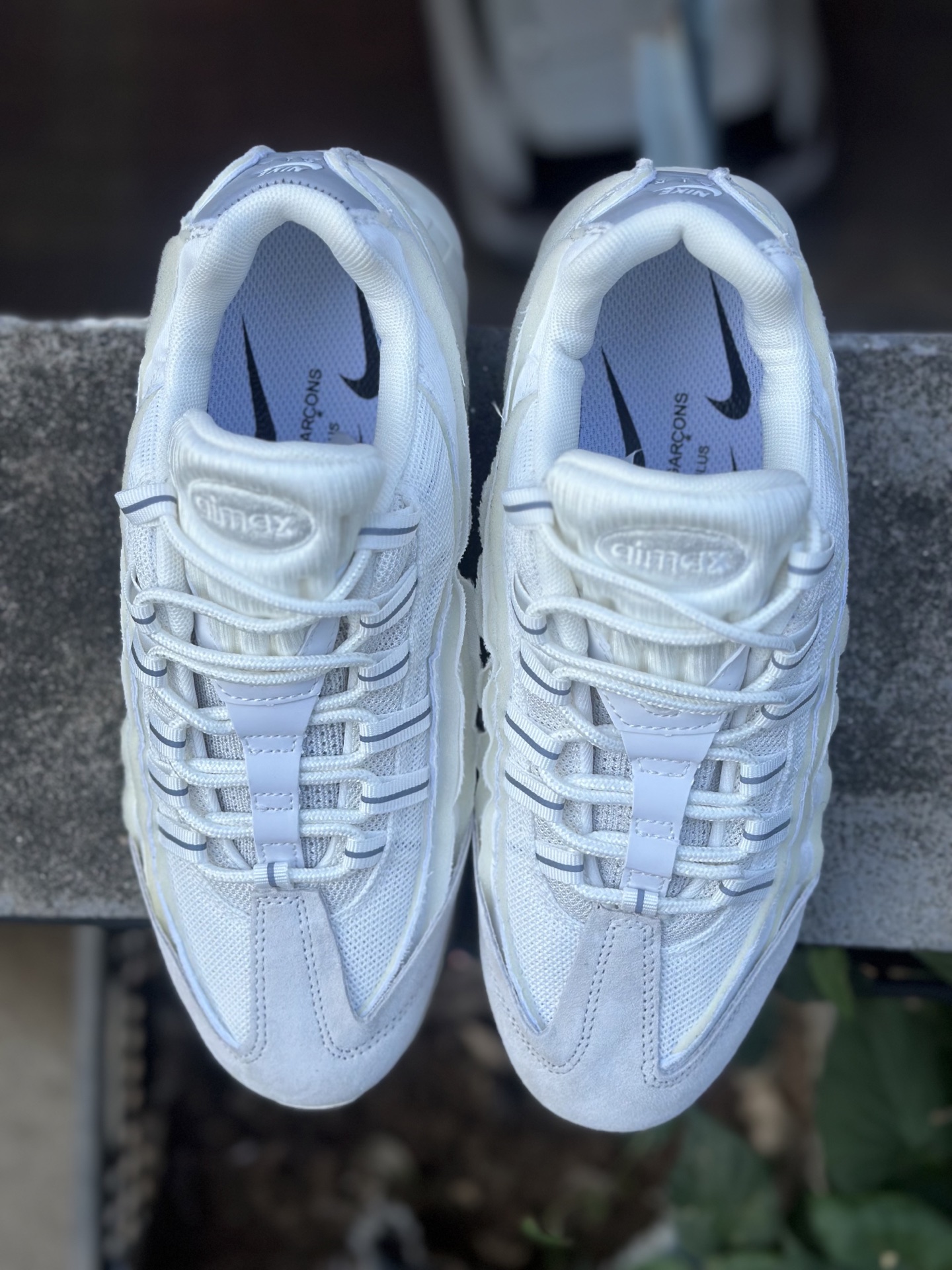 NK Air Max 95 CDG 白色 潮流百搭 气垫缓震慢跑鞋 CU8406-100 NK Air Max 95 CDG 白色 潮流百搭 气垫缓震慢跑鞋 CU8406-100