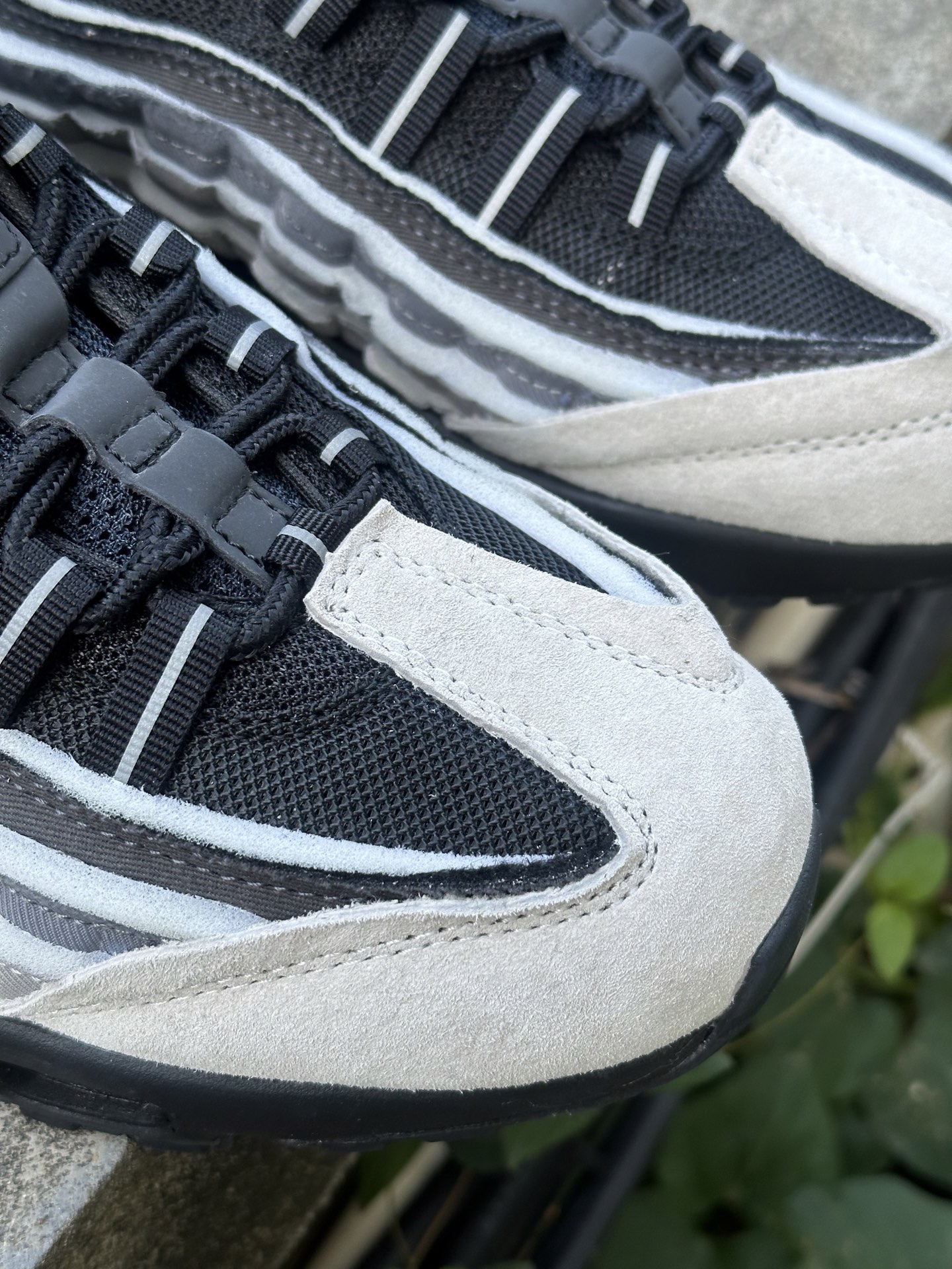 NK Air Max 95 CDG 黑白灰 潮流百搭 气垫缓震慢跑鞋 CU8406-101