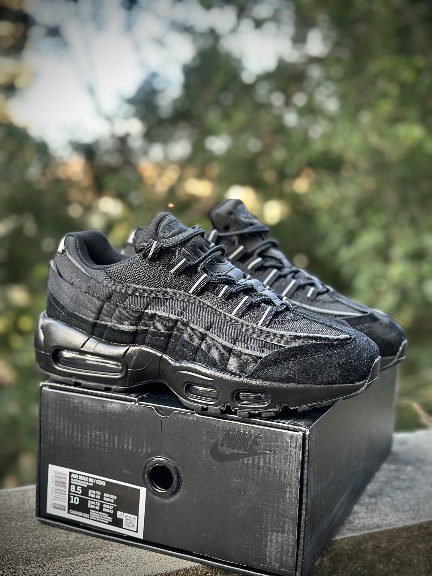 NK Air Max 95 CDG 黑武士 潮流百搭 气垫缓震慢跑鞋 CU8406-001