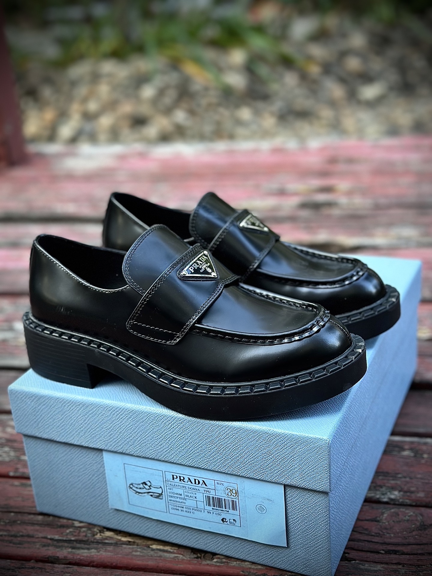 PRADA普拉达 松糕底 三角标乐福鞋 PRADA普拉达 松糕底 三角标乐福鞋