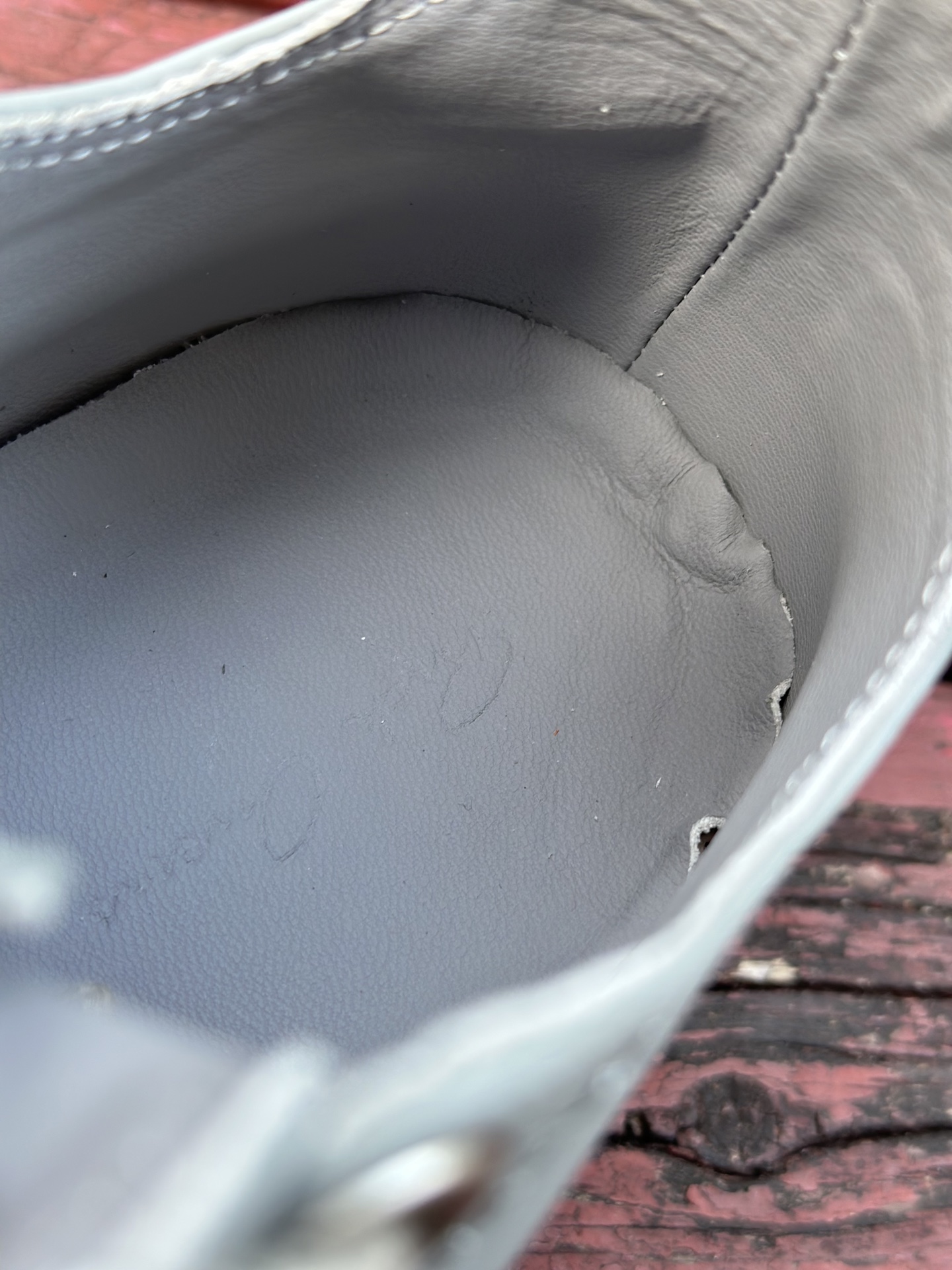 RICK OWENS/RO Jumbo 牛皮 鲨鱼齿缓震鞋底 圆头系带 低帮 板鞋