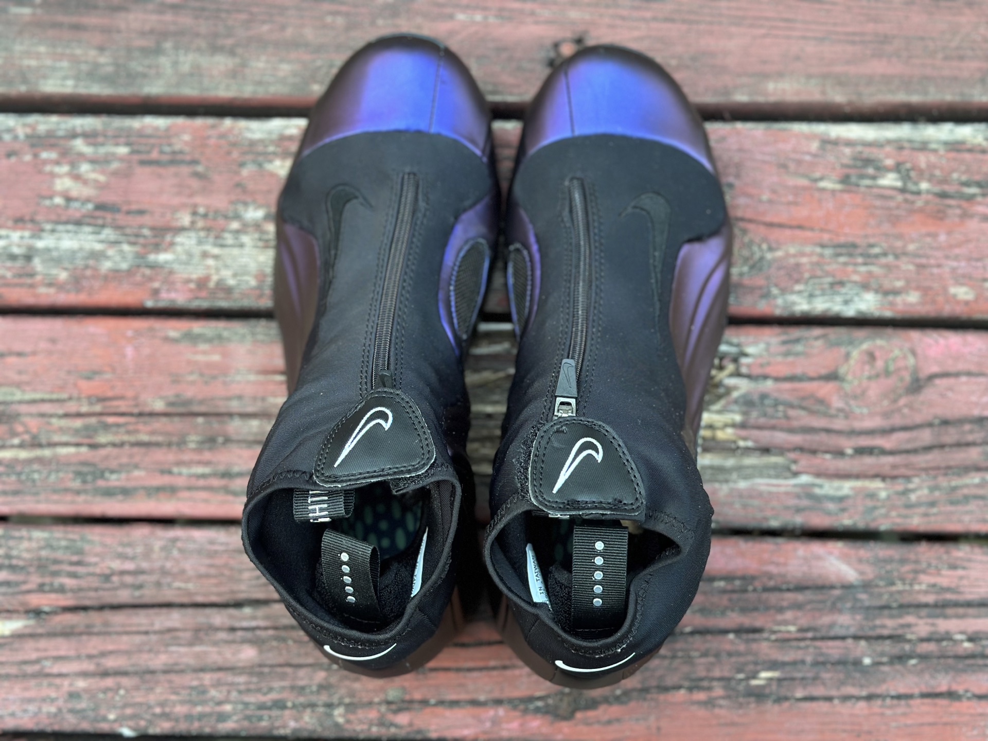 莞顶Nike Air Flightposite One”Carbon Fiber”飞行风一代系列中帮休闲运动文化篮球鞋“紫风一” 624015-051