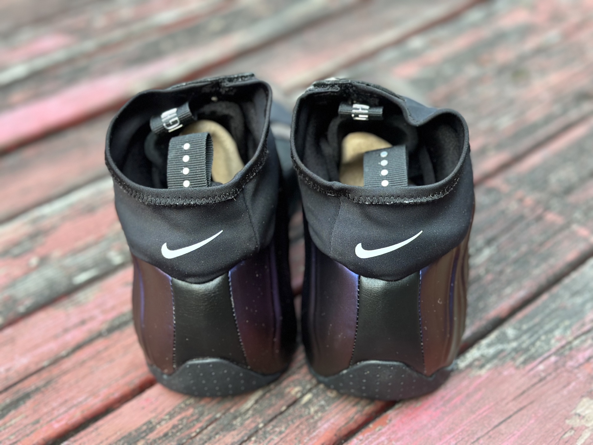 莞顶Nike Air Flightposite One”Carbon Fiber”飞行风一代系列中帮休闲运动文化篮球鞋“紫风一” 624015-051