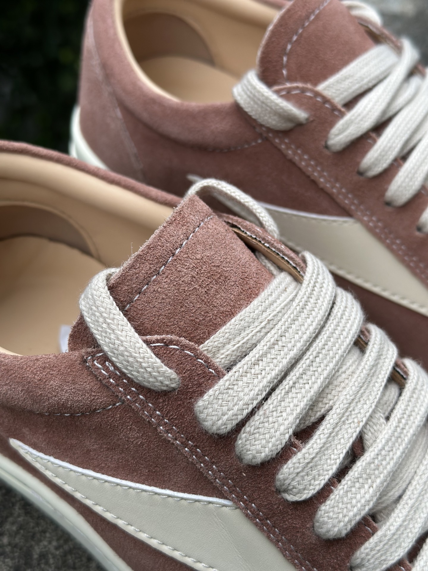 Rick Owens DRKSHDW 瑞克欧文斯RO 脏粉 圆头系带低帮板鞋-Top High Quatity Cheap Sneakers Fashion Clothing Clothes Bags handbags Shoes of all Brand wholesale With The best Quality And Beautiful Price from China Factory Chinese suppliers wholesaler seller Rick Owens DRKSHDW 瑞克欧文斯RO 脏粉 圆头系带低帮板鞋