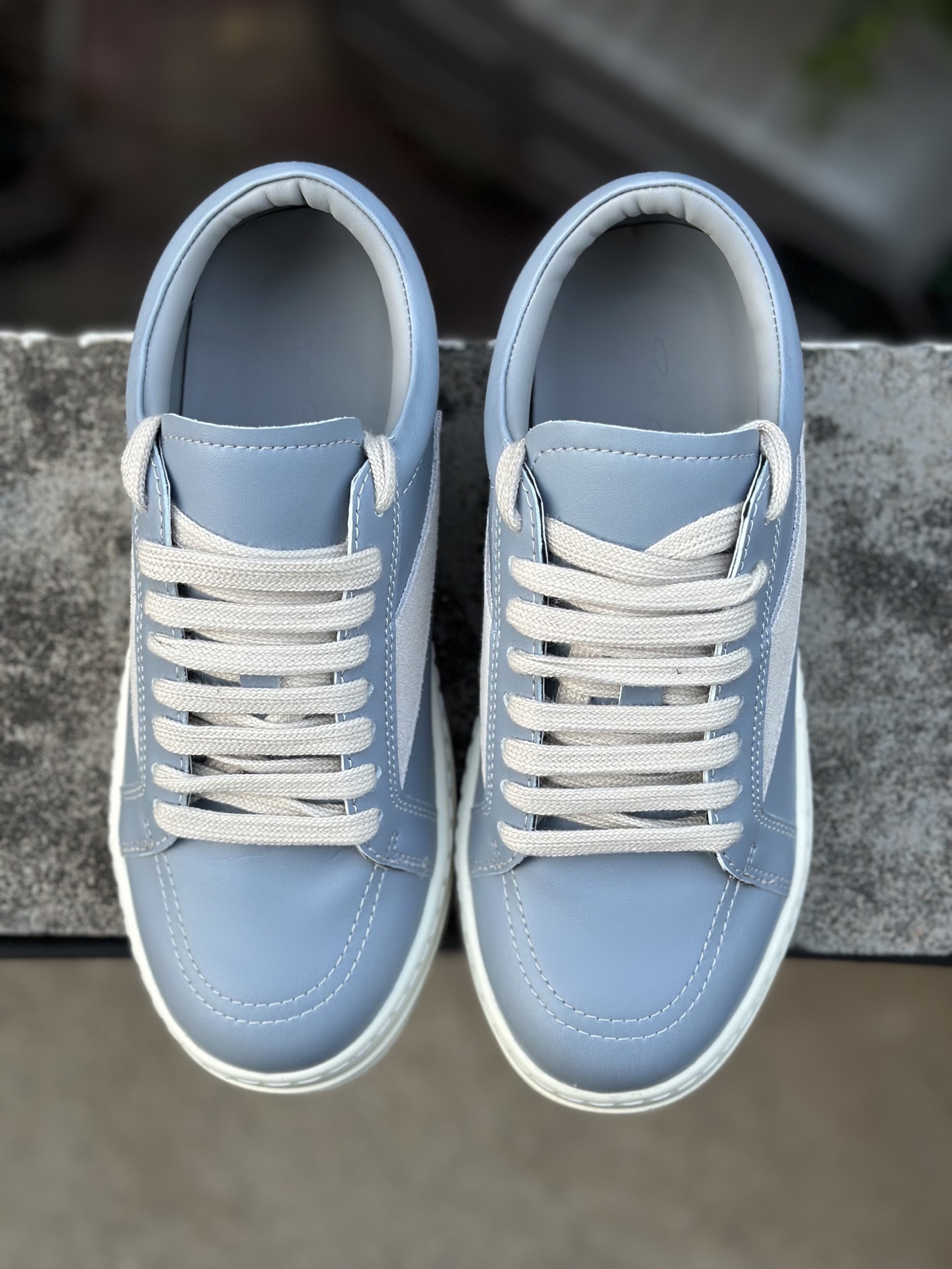 Rick Owens DRKSHDW 瑞克欧文斯RO 雾蓝 圆头系带低帮板鞋-Top High Quatity Cheap Sneakers Fashion Clothing Clothes Bags handbags Shoes of all Brand wholesale With The best Quality And Beautiful Price from China Factory Chinese suppliers wholesaler seller Rick Owens DRKSHDW 瑞克欧文斯RO 雾蓝 圆头系带低帮板鞋