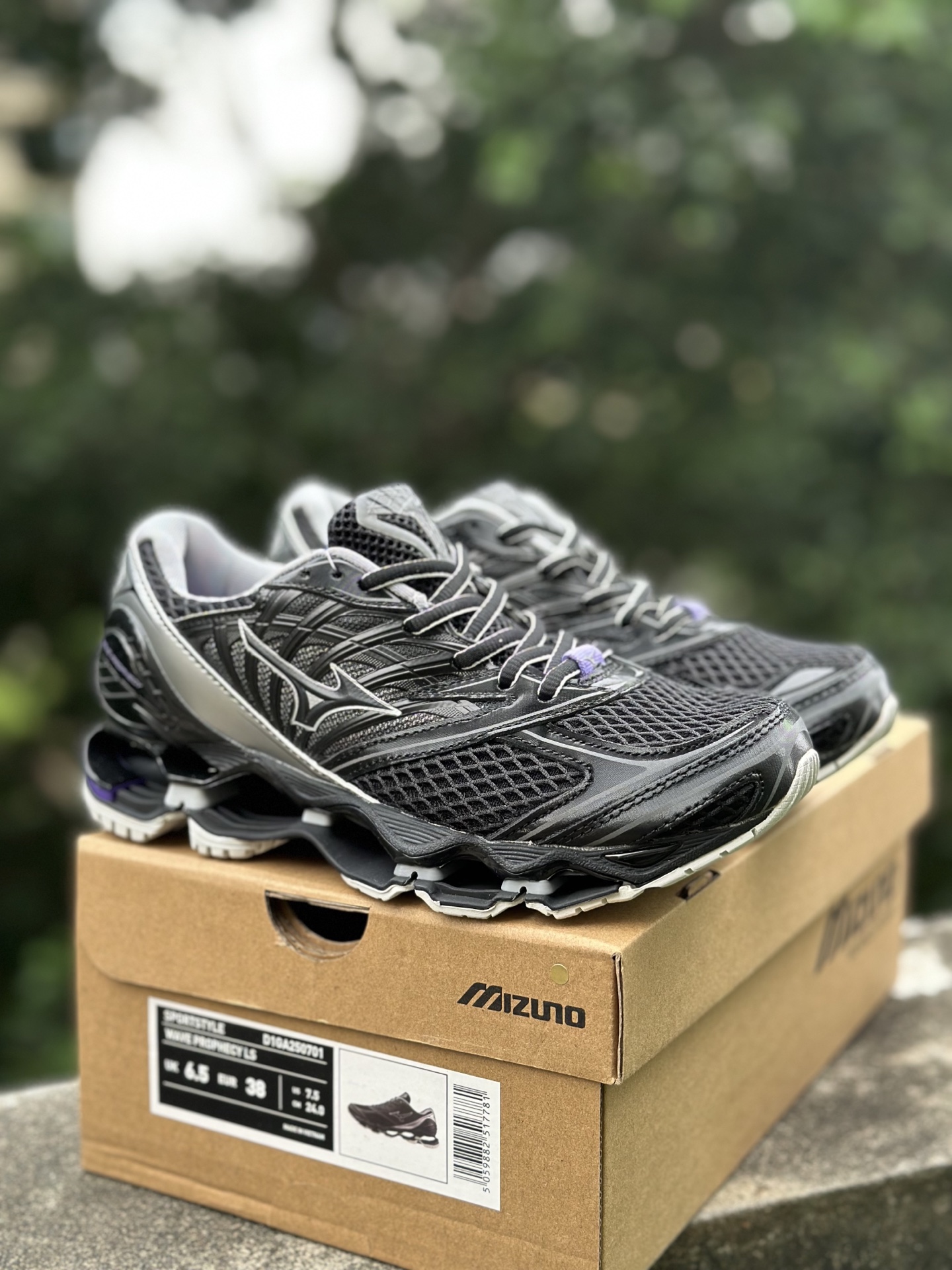 Mizuno 美津浓 Wave Prophecy LS 织物合成革 时尚百搭 防滑耐磨包裹性支撑 低帮 生活休闲鞋
