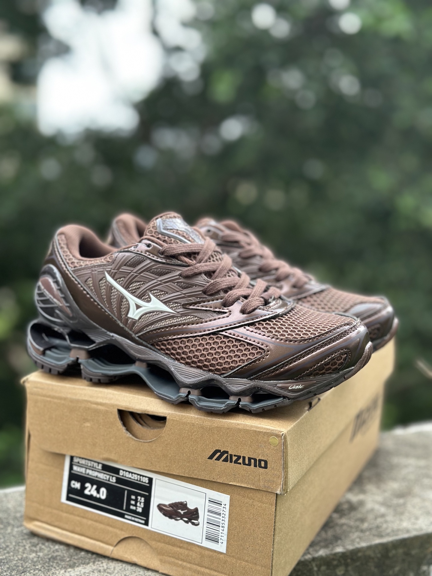 Mizuno 美津浓 Wave Prophecy LS 织物合成革 时尚百搭 防滑耐磨包裹性支撑 低帮 生活休闲鞋