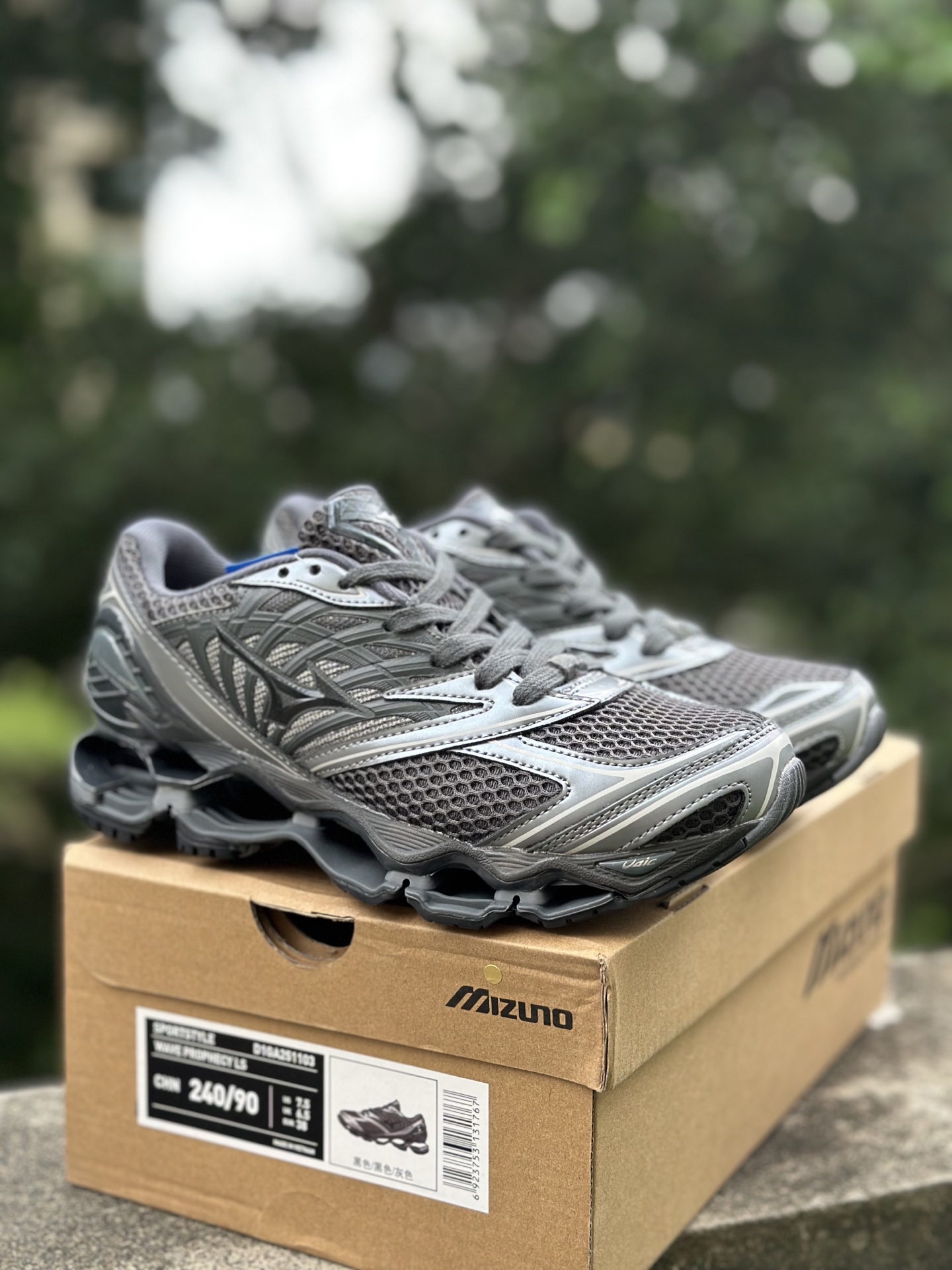Mizuno 美津浓 Wave Prophecy LS 织物合成革 时尚百搭 防滑耐磨包裹性支撑 低帮 生活休闲鞋