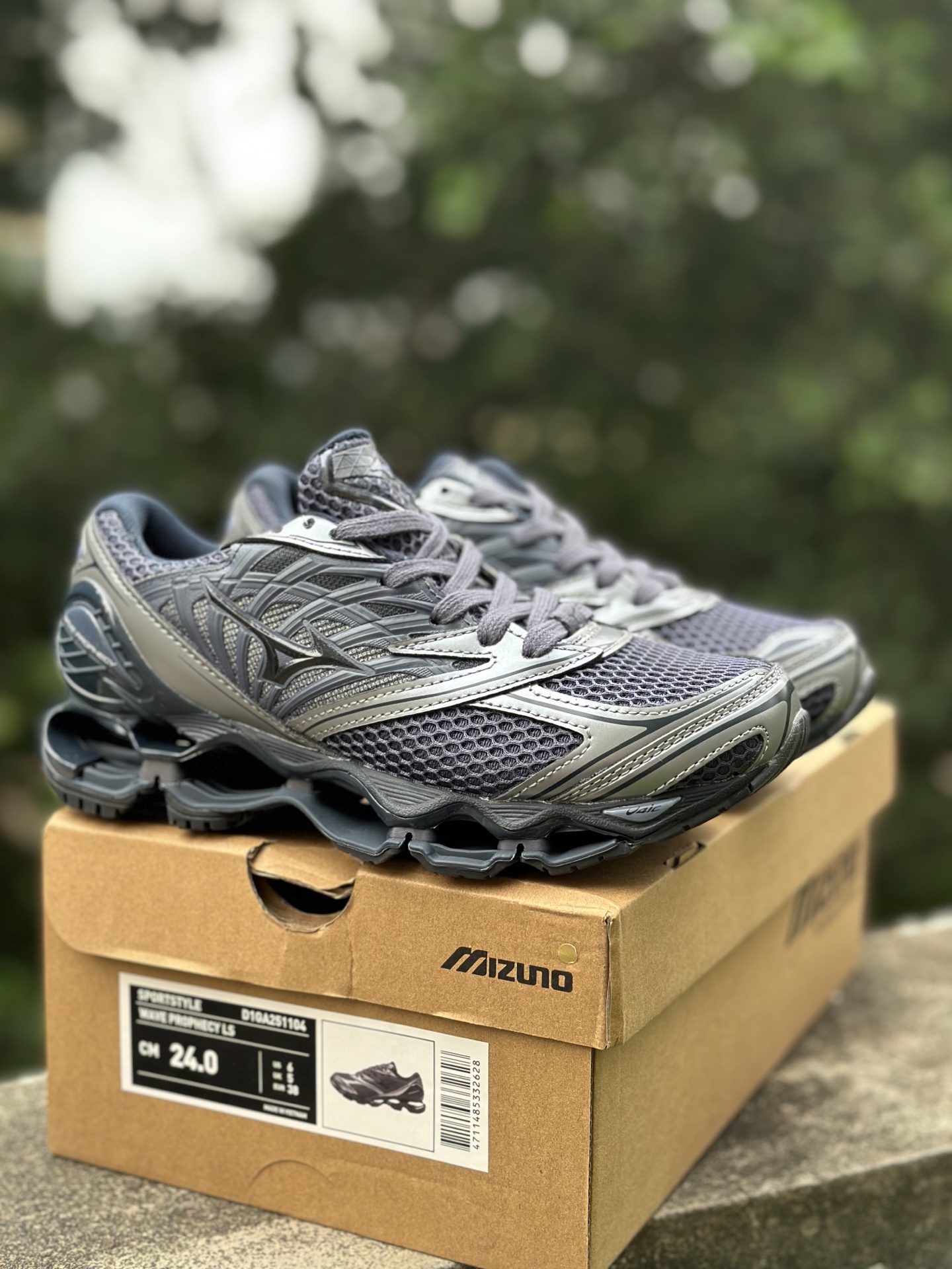 Mizuno 美津浓 Wave Prophecy LS 织物合成革 时尚百搭 防滑耐磨包裹性支撑 低帮 生活休闲鞋