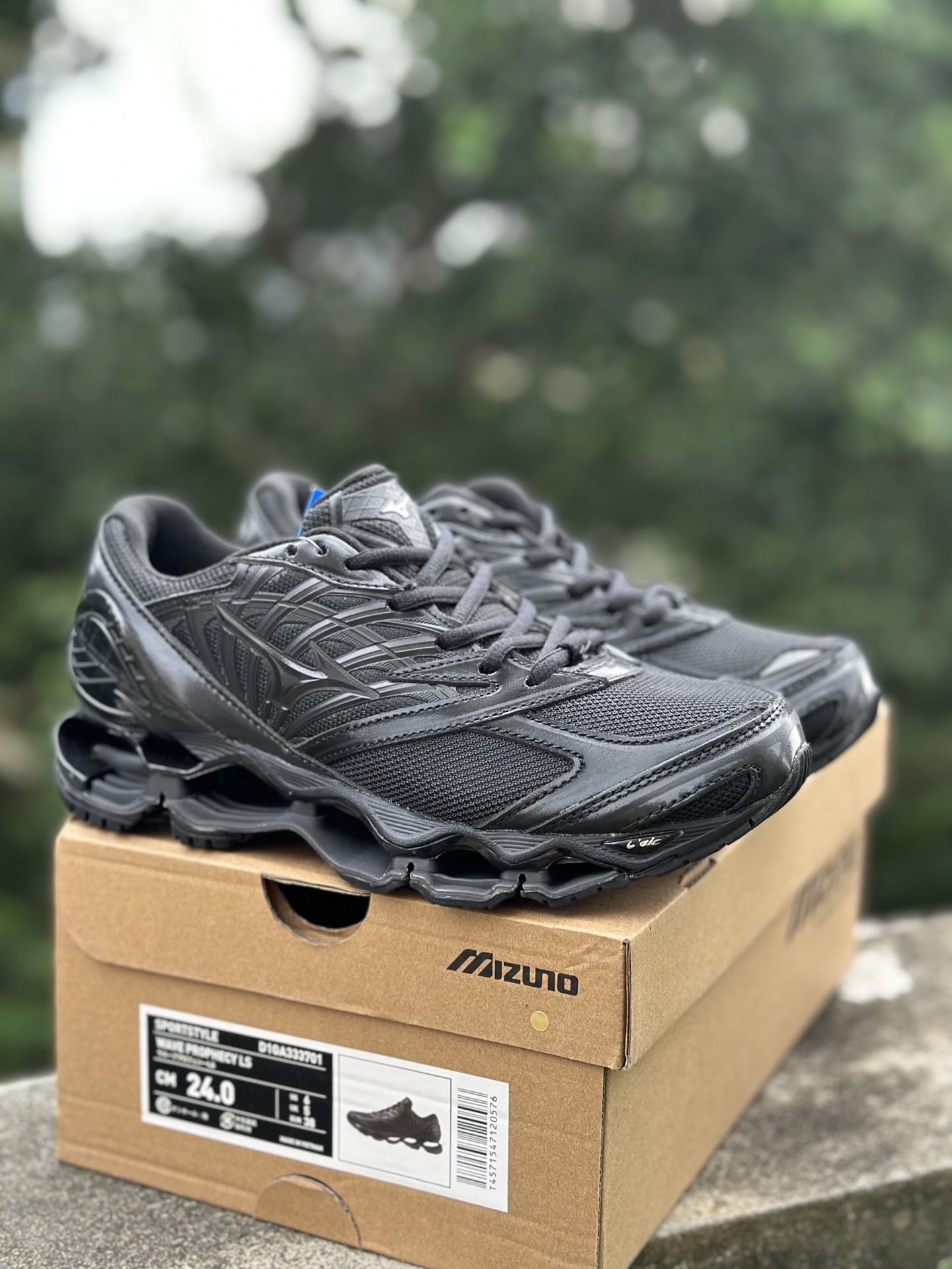 Mizuno 美津浓 Wave Prophecy LS 织物合成革 时尚百搭 防滑耐磨包裹性支撑 低帮 生活休闲鞋