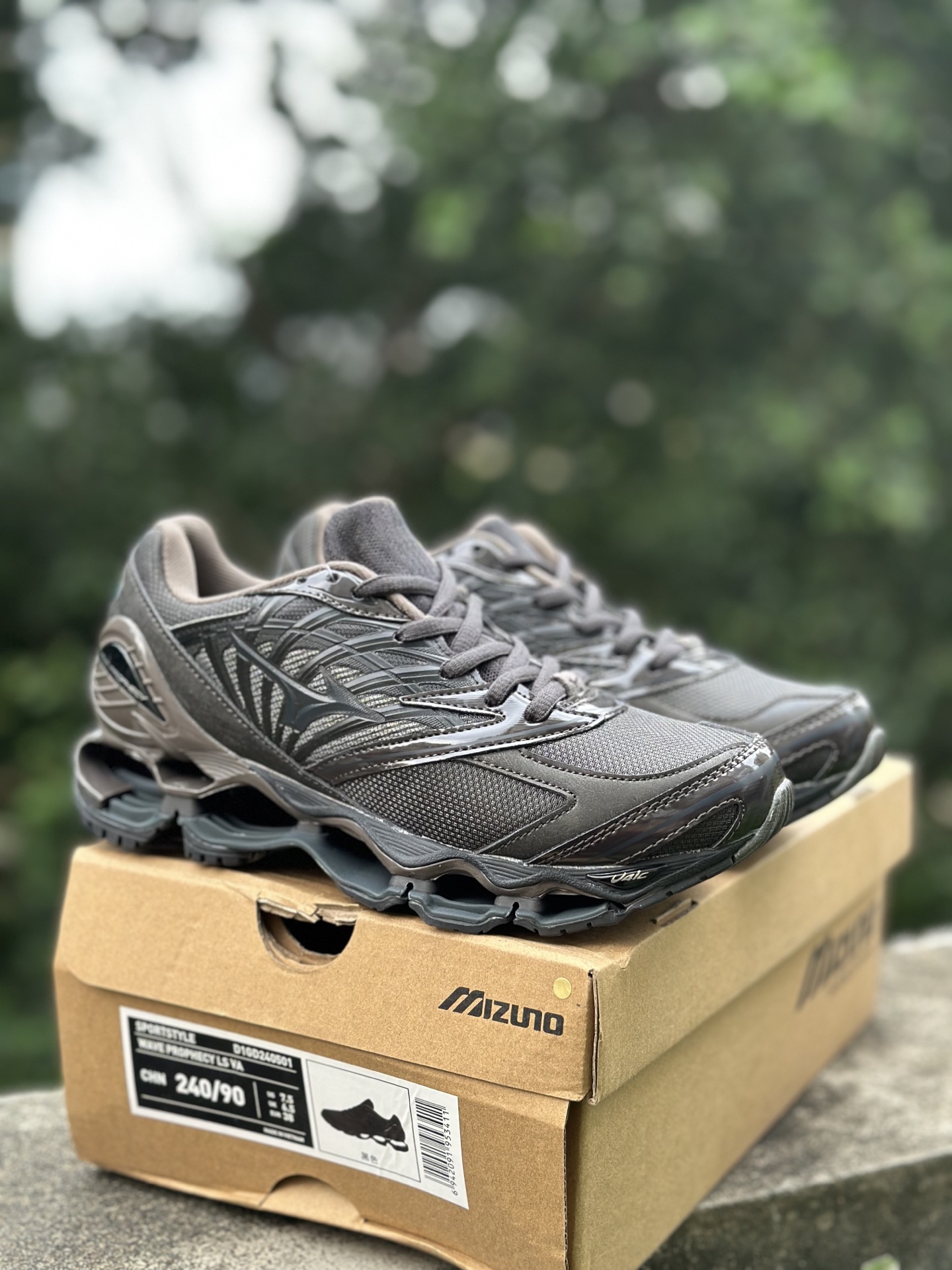 Mizuno 美津浓 Wave Prophecy LS 织物合成革 时尚百搭 防滑耐磨包裹性支撑 低帮 生活休闲鞋