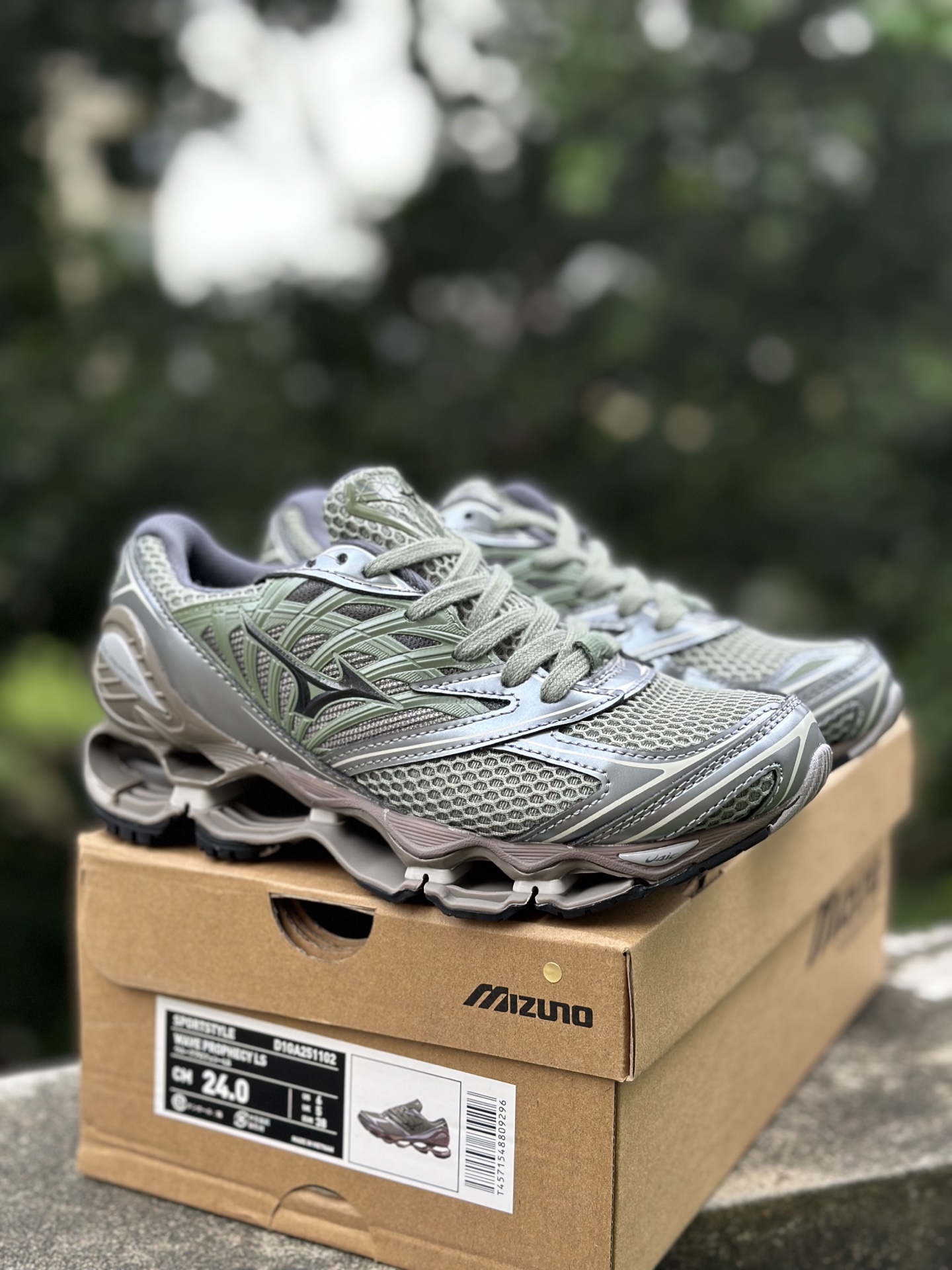 Mizuno 美津浓 Wave Prophecy LS 织物合成革 时尚百搭 防滑耐磨包裹性支撑 低帮 生活休闲鞋