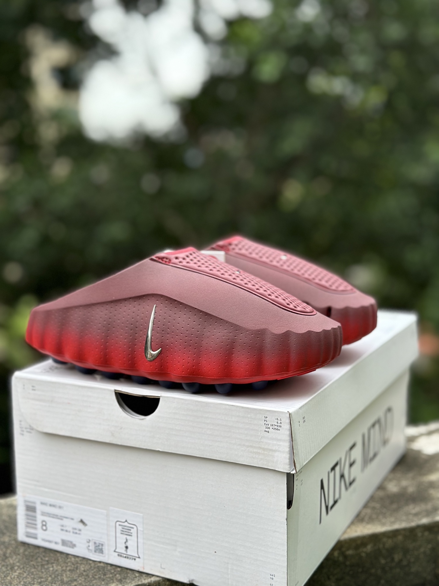 PKNike Mind 001 黑科技足底按摩舒适柔软包头拖鞋 深红 HQ4307-601 PKNike Mind 001 黑科技足底按摩舒适柔软包头拖鞋 深红 HQ4307-601