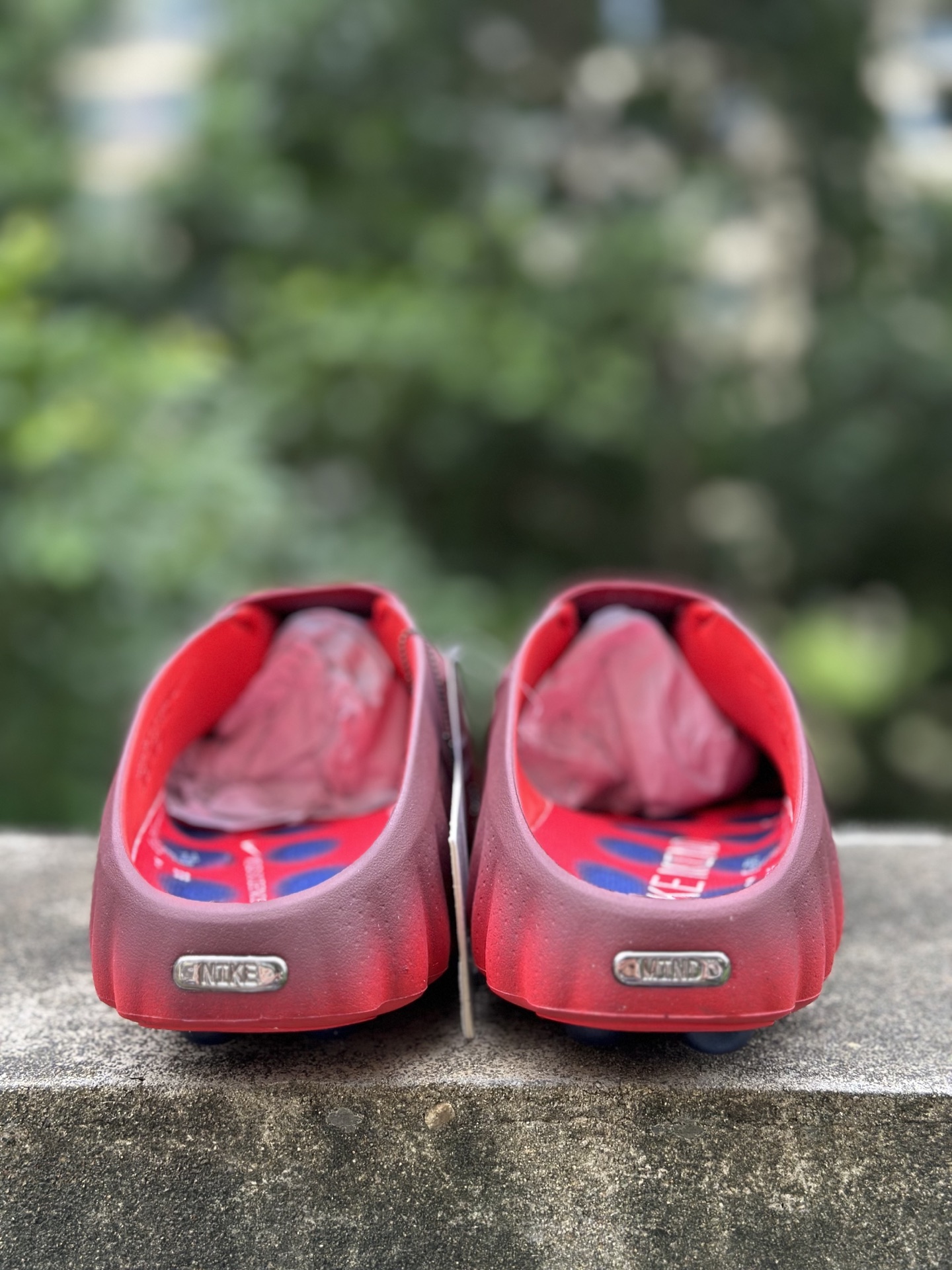 PKNike Mind 001 黑科技足底按摩舒适柔软包头拖鞋 深红 HQ4307-601 PKNike Mind 001 黑科技足底按摩舒适柔软包头拖鞋 深红 HQ4307-601