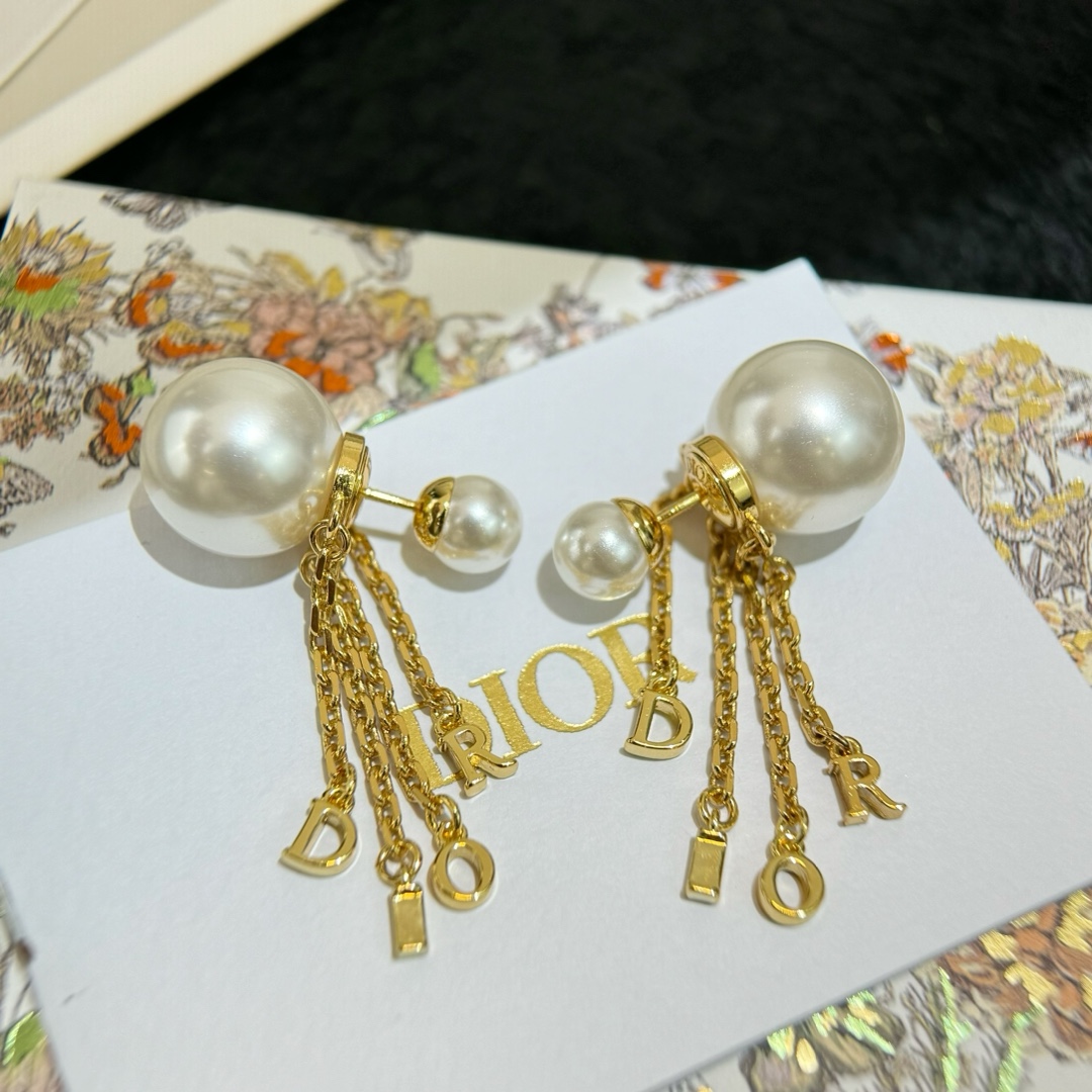 Dior Jewelry Earring Yellow Brass