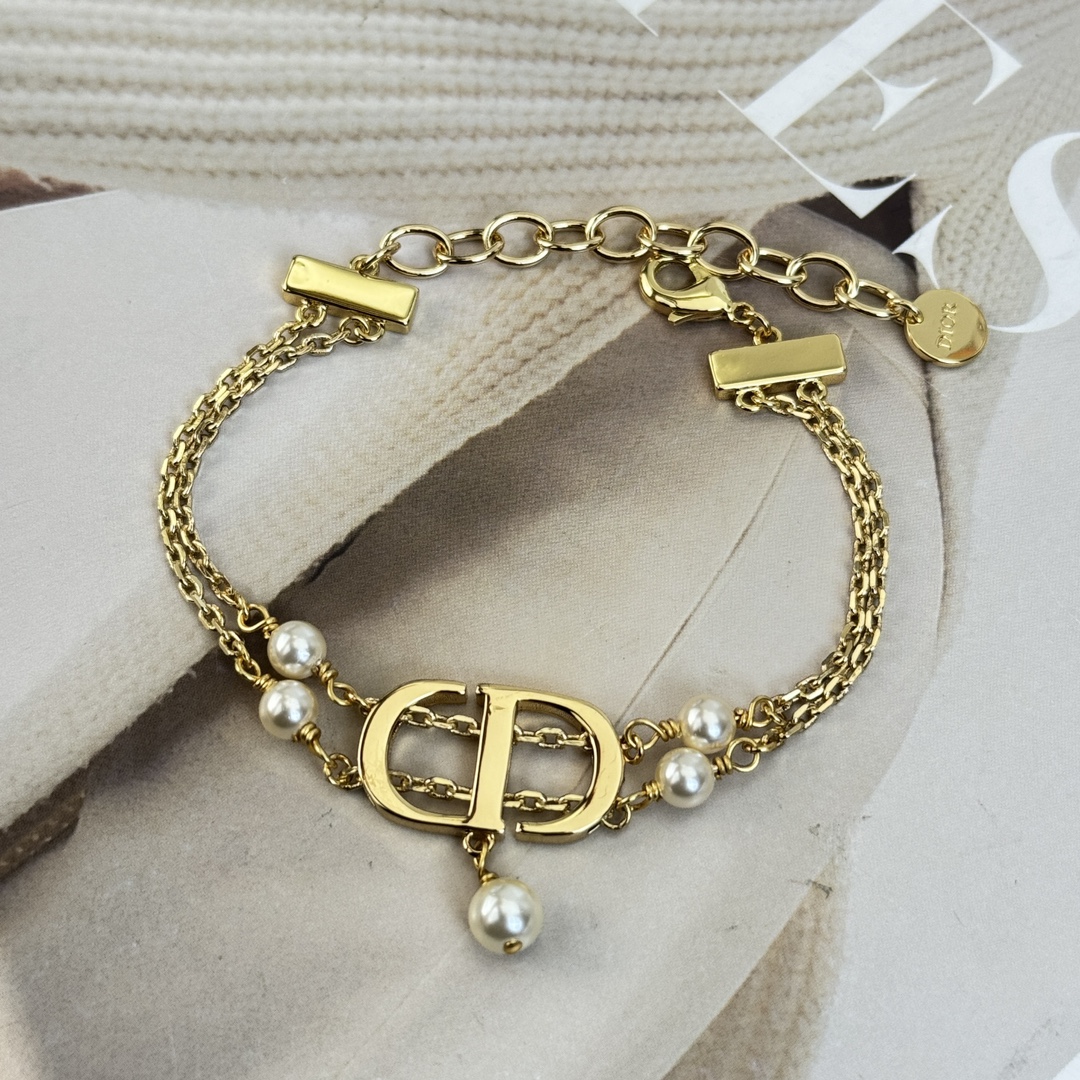 Dior Jewelry Bracelet Yellow Brass