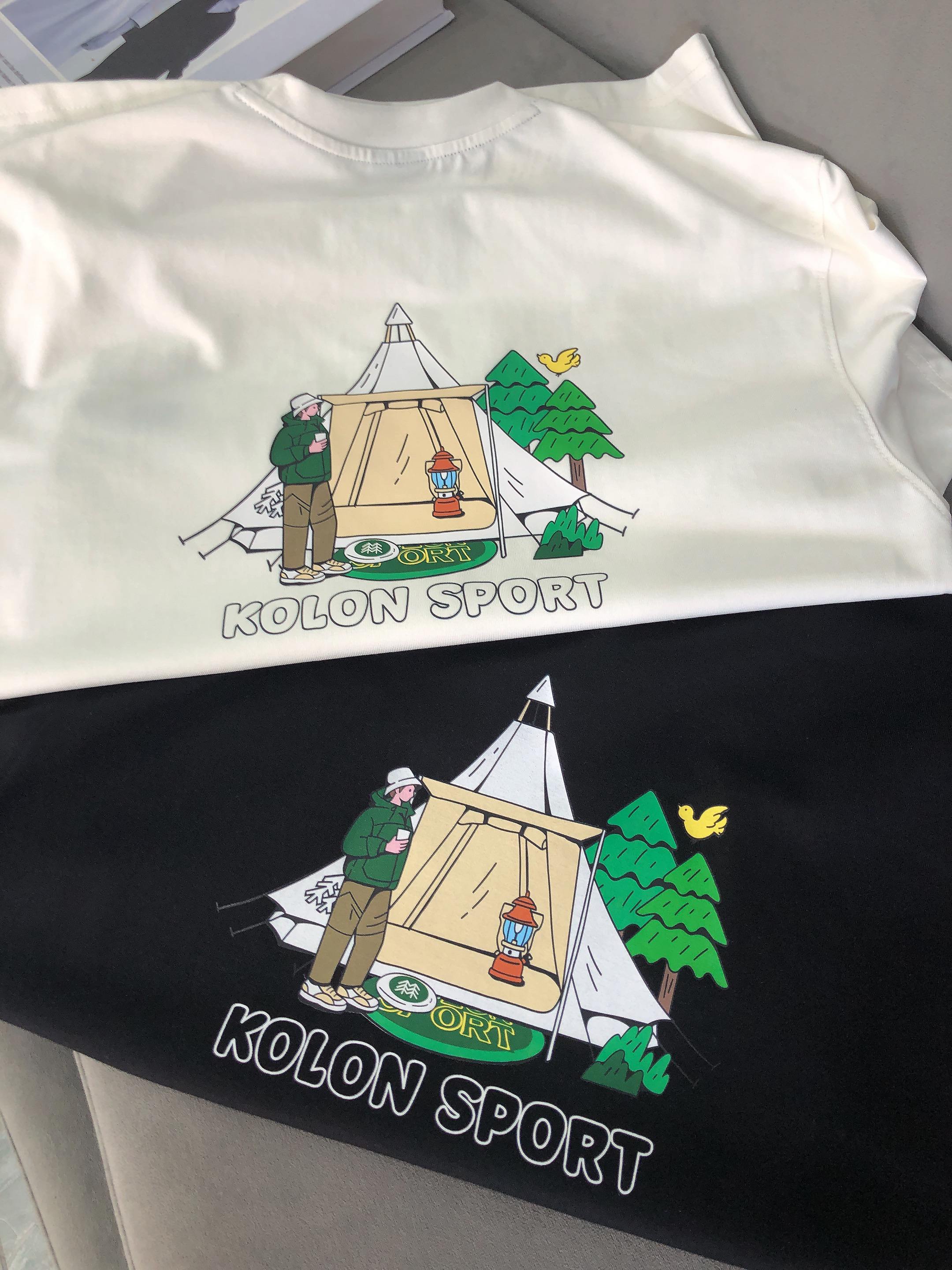 Camiseta Kolon Sport de Algodón con Diseño de Camping Evergreen para Hombre y Mujer 10 a1745539508713 6140