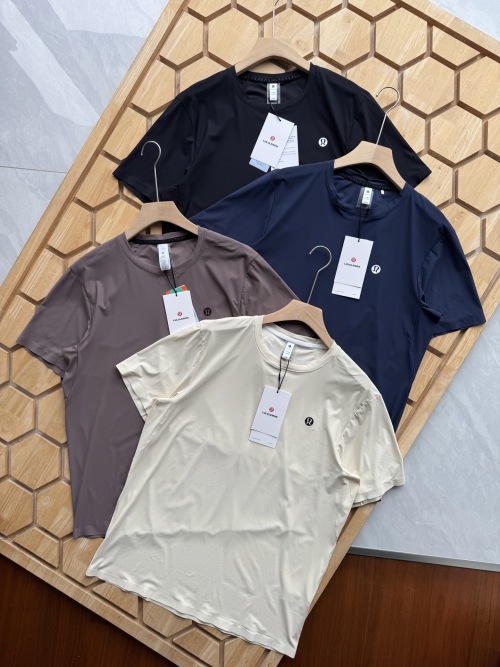 Lulu Quick-Dry Short Sleeve Shirt, Glue Pressing, Elastic, Sportswear - M to 5XL 1 Lulu Quick-Dry Short Sleeve Shirt, Glue Pressing, Elastic, Sportswear - M to 5XL