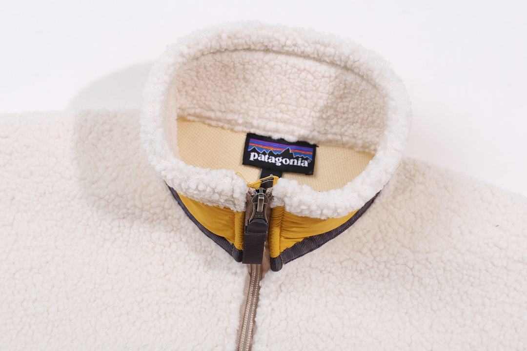 XP C29 # Patagonia Collapse: High-density, Warm Wool Fabric, Yellow and White - 图片 3