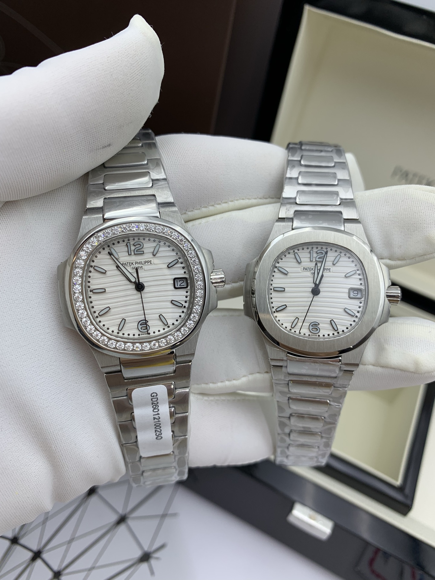 파텍필립 노틸러스 다이아 스틸 여성용 32mm 레플리카 44191