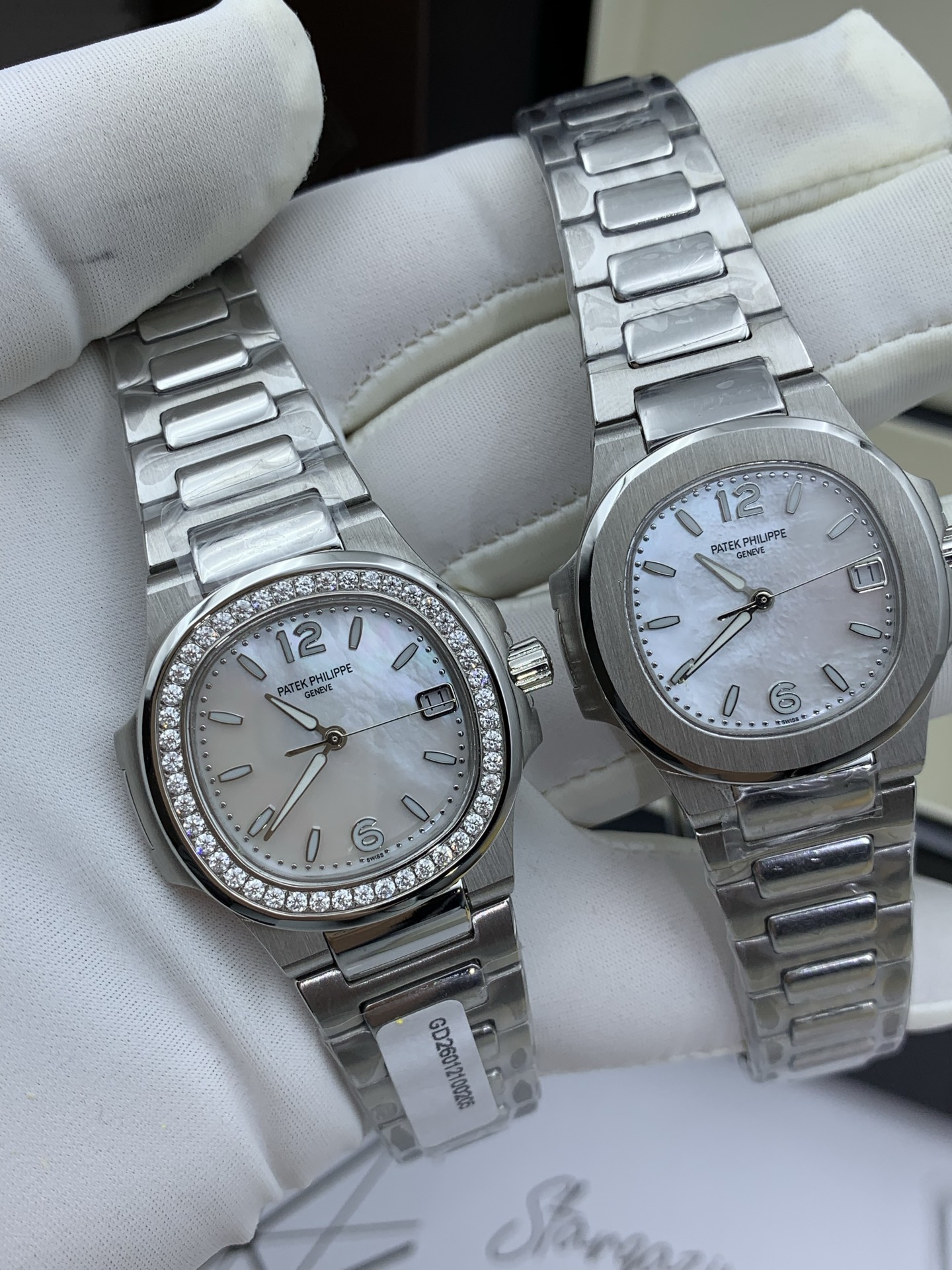 파텍필립 노틸러스 다이아 스틸 여성용 32mm 레플리카 44190