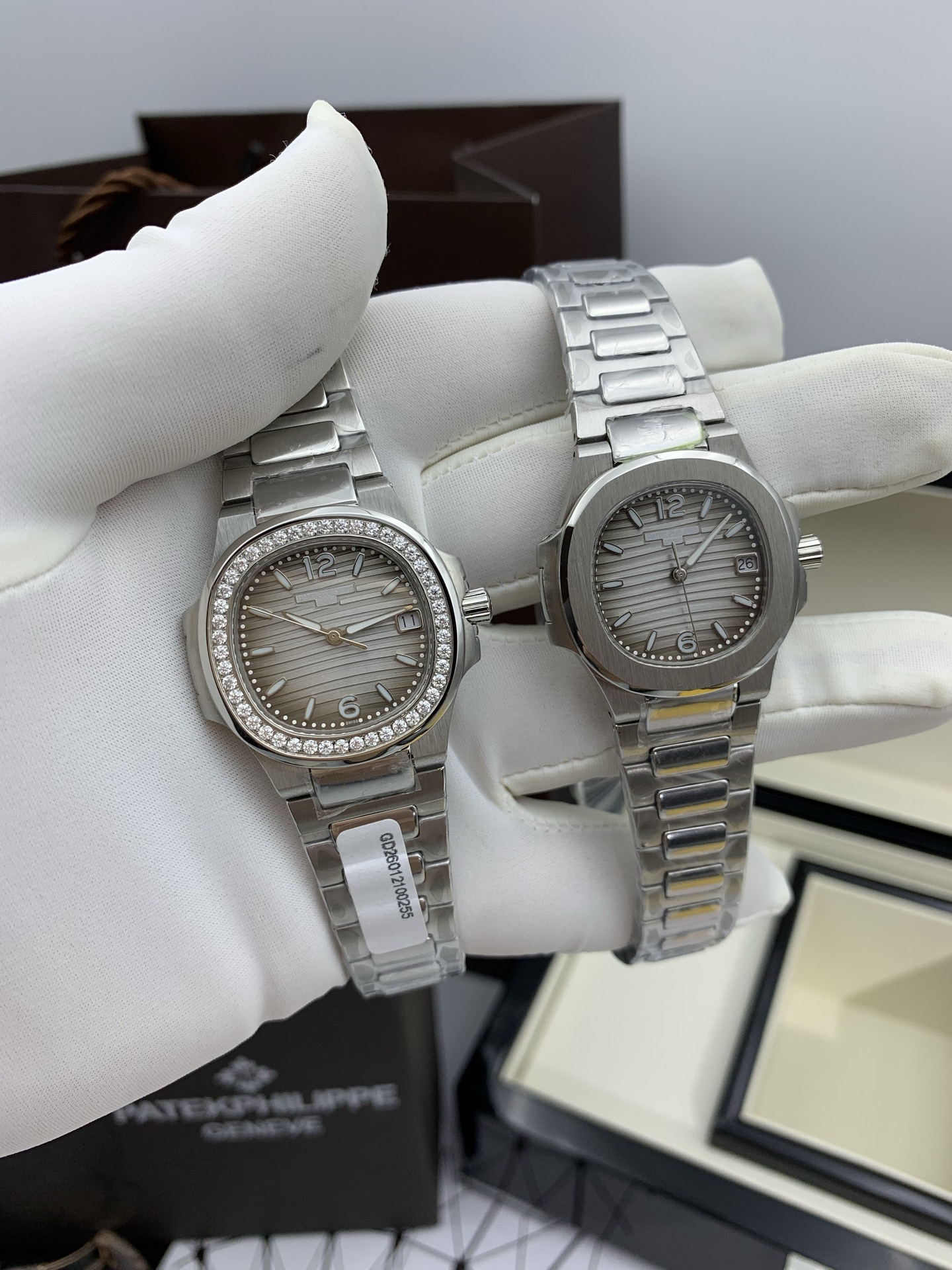 파텍필립 노틸러스 다이아 스틸 여성용 32mm 레플리카 44189
