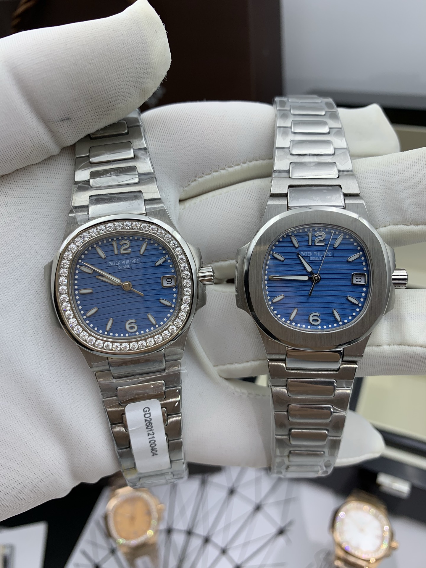 파텍필립 노틸러스 다이아 스틸 여성용 32mm 레플리카 44187