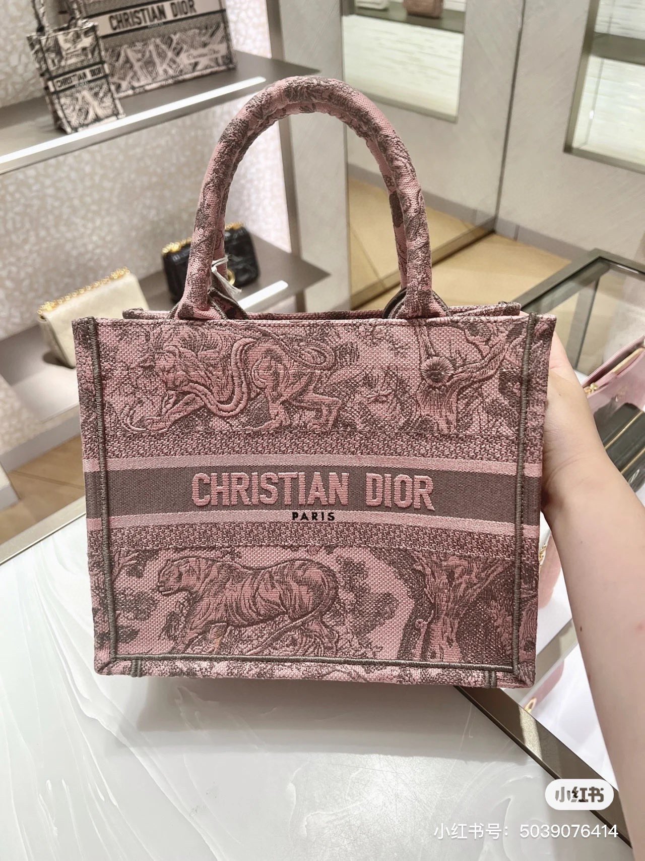 Dior Book Tote Handbags Tote Bags Embroidery Vintage