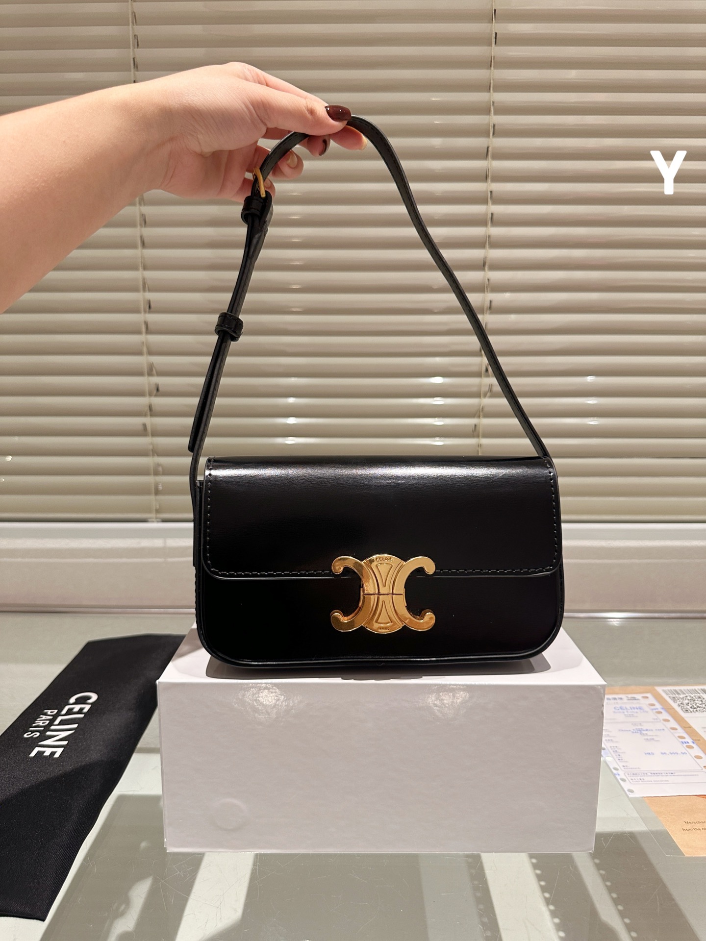 Auth K2JY09 Chanel Bicolore Vertical Vanity Bag with Seel from Japan